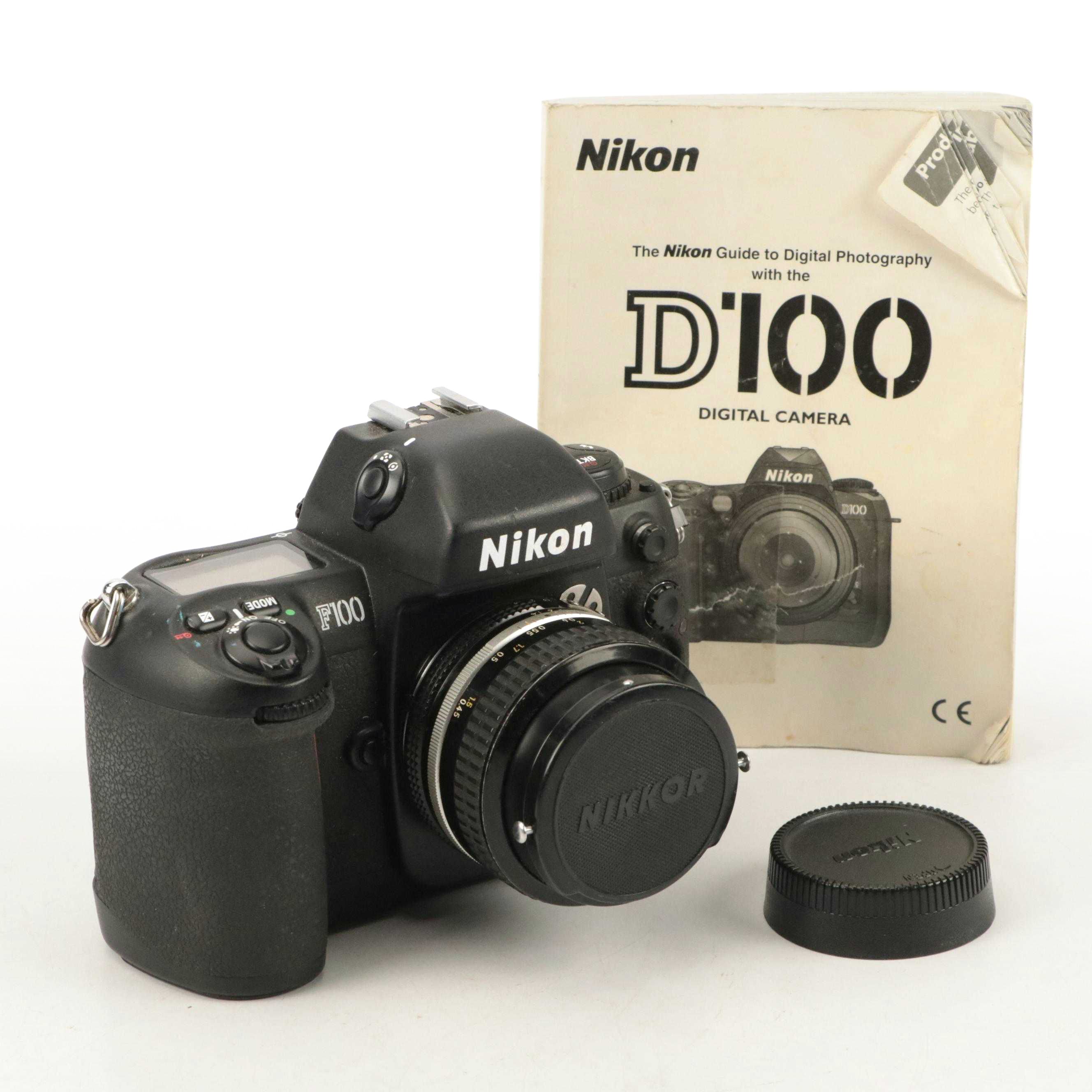 Nikon F100 Camera with Nikon D100 Camera Instruction Book