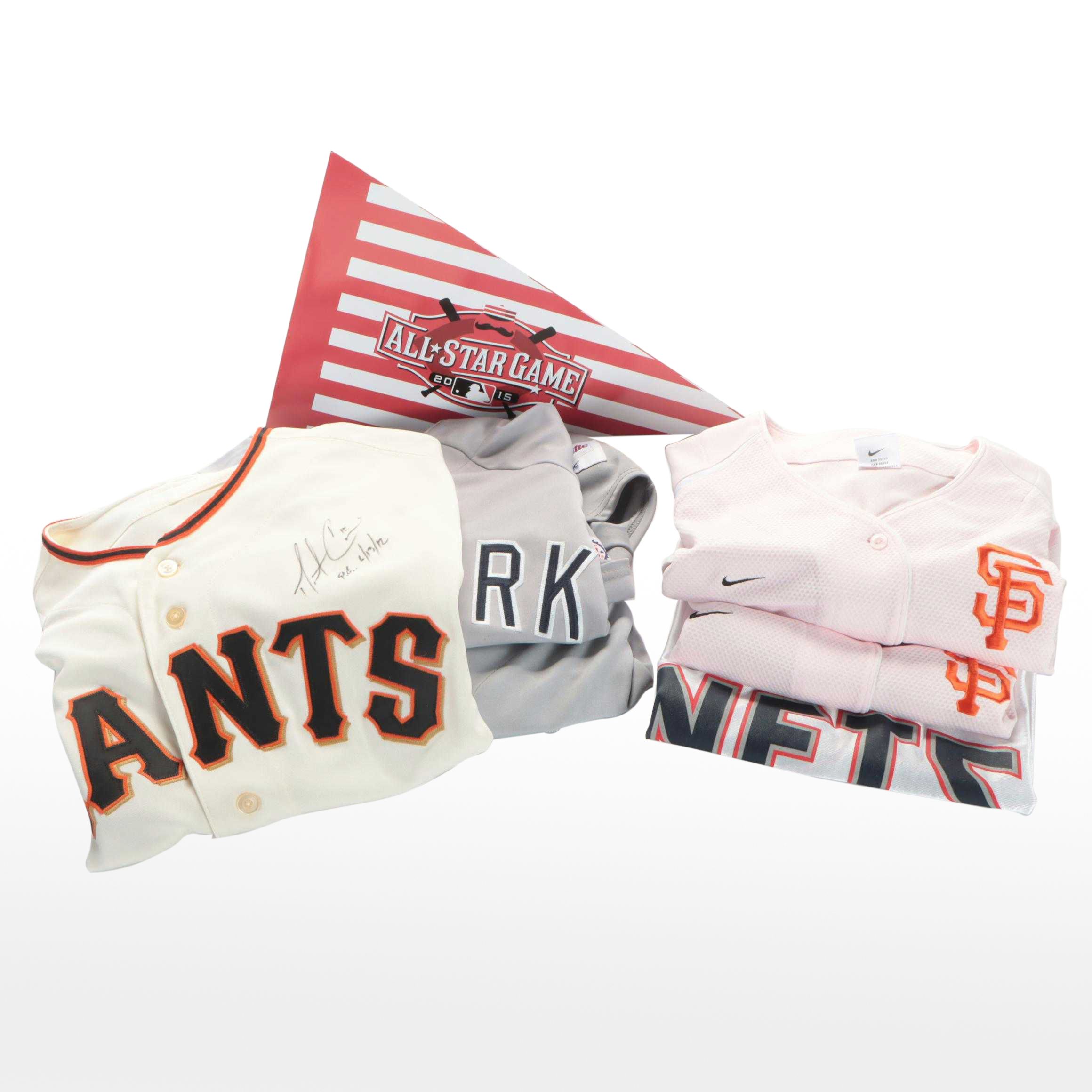 Matt Cain, Moisés Alou, and Felipe Alou Signed Giants Baseball Jerseys with More