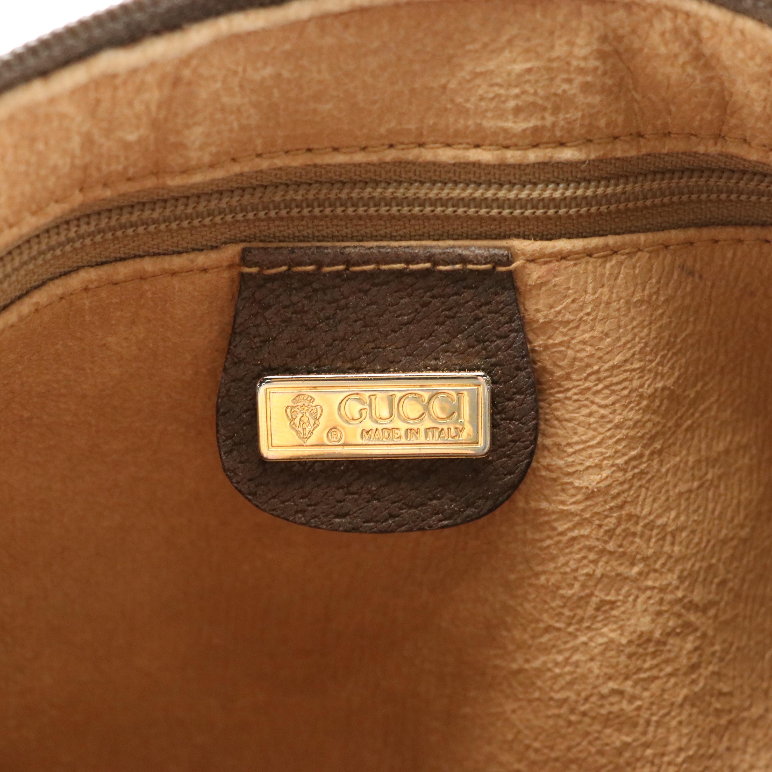 Gucci Supreme Canvas, Web Stripe, and Cinghiale Leather Two-Way Bag