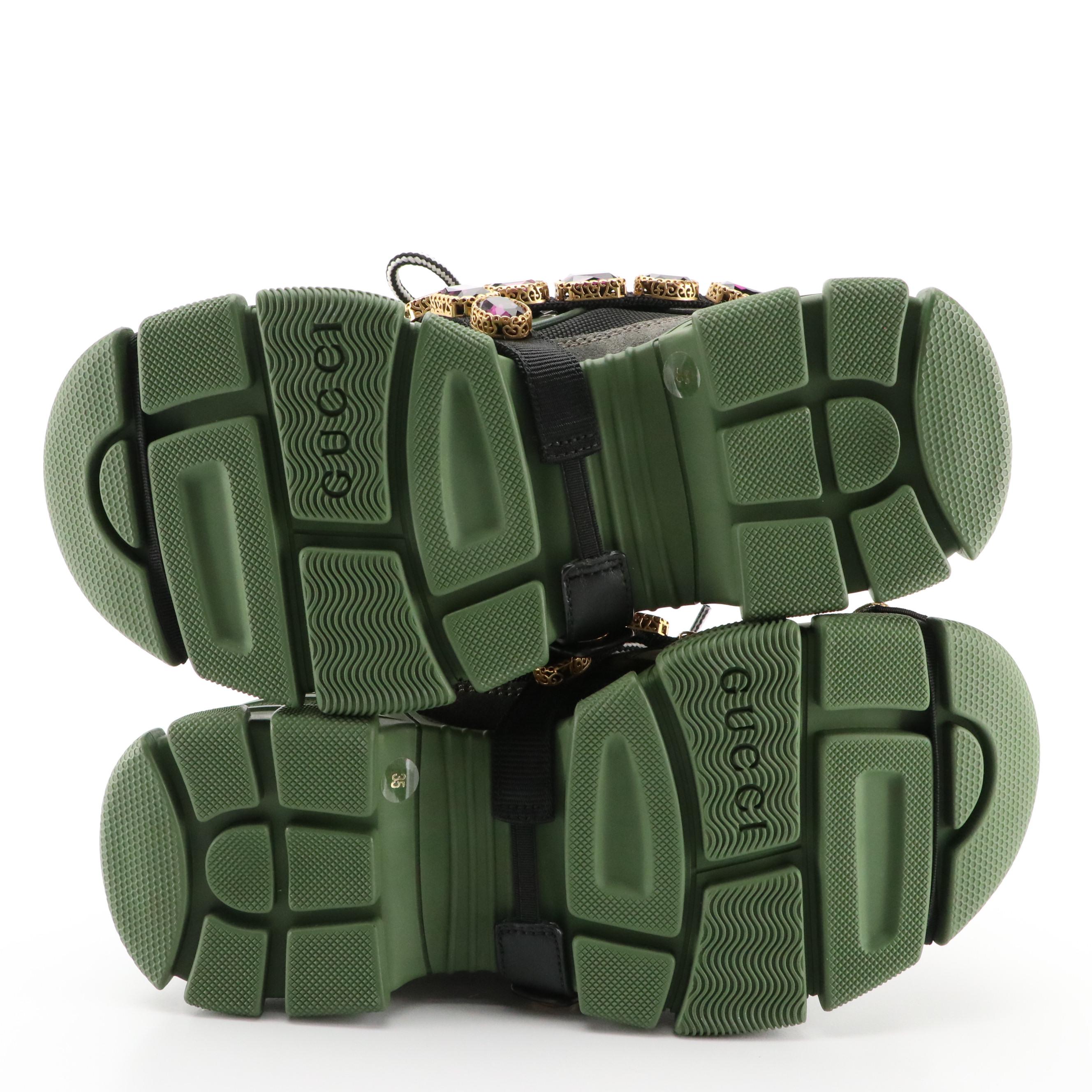 Gucci Embellished Studded Accents Chunky Sneakers
