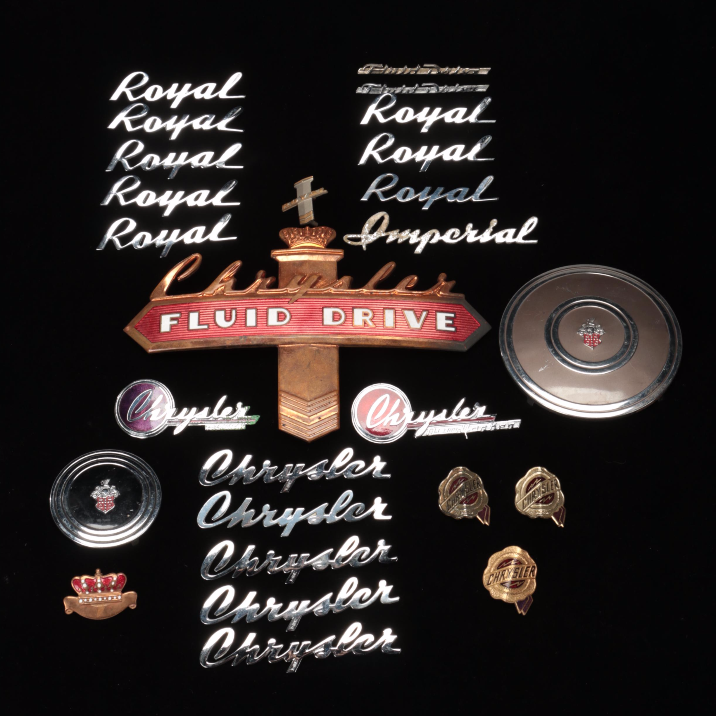 Chrysler Royal and New Yorker Vehicle Decals, Emblems and Wheel Covers