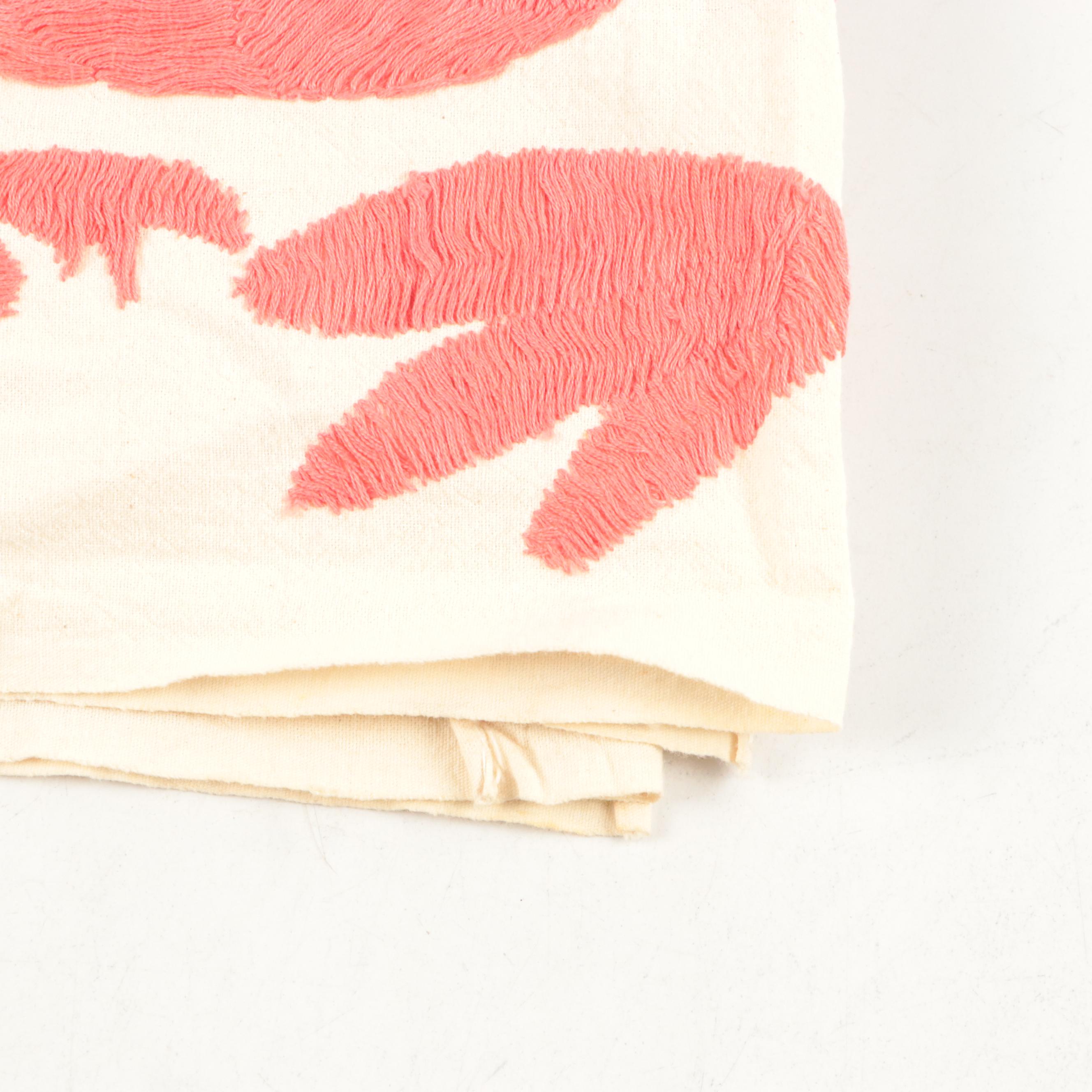 Handmade Mexican Otomi Style Animal Motif Embroidered Tablecloth