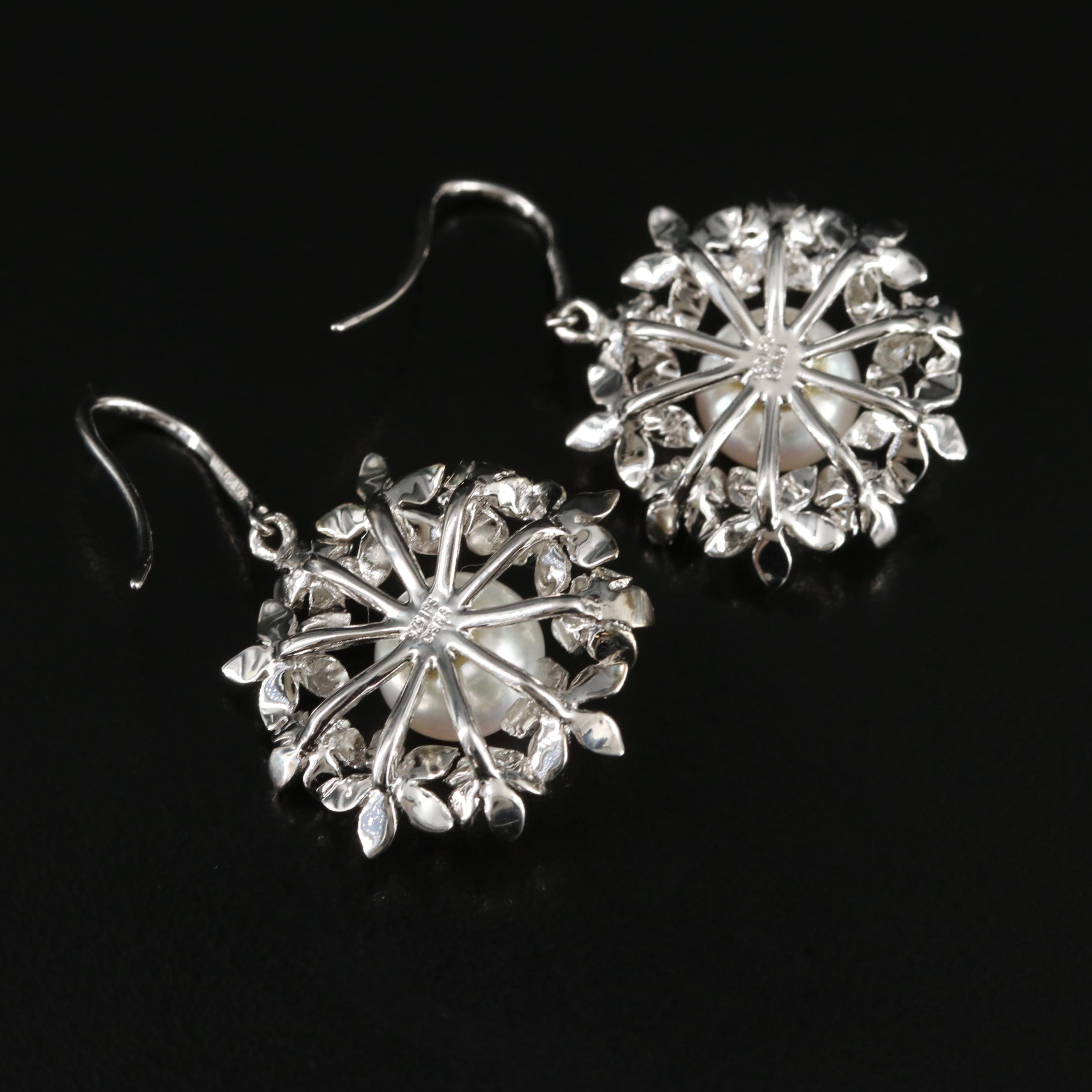 Sterling Pearl Earrings