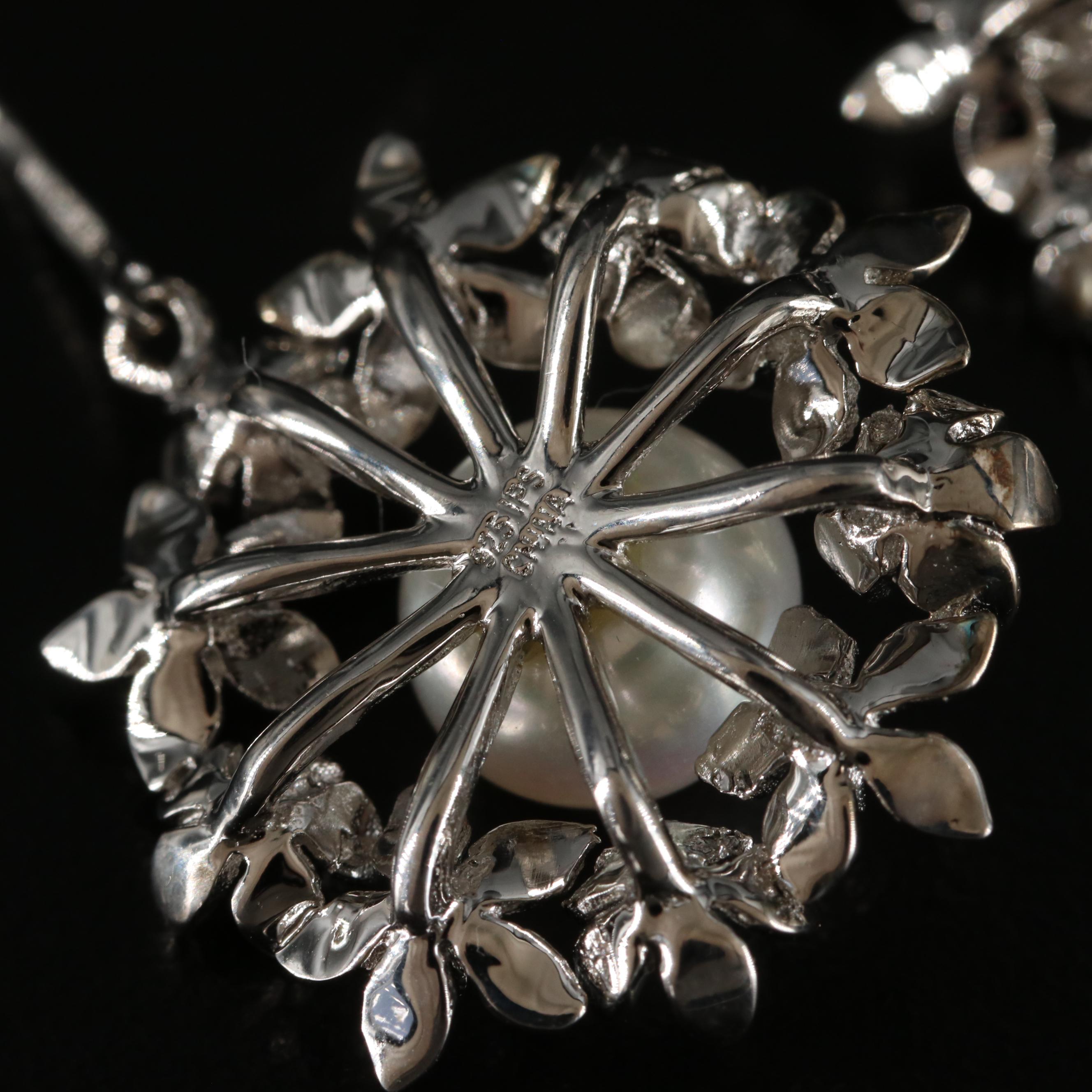 Sterling Pearl Earrings