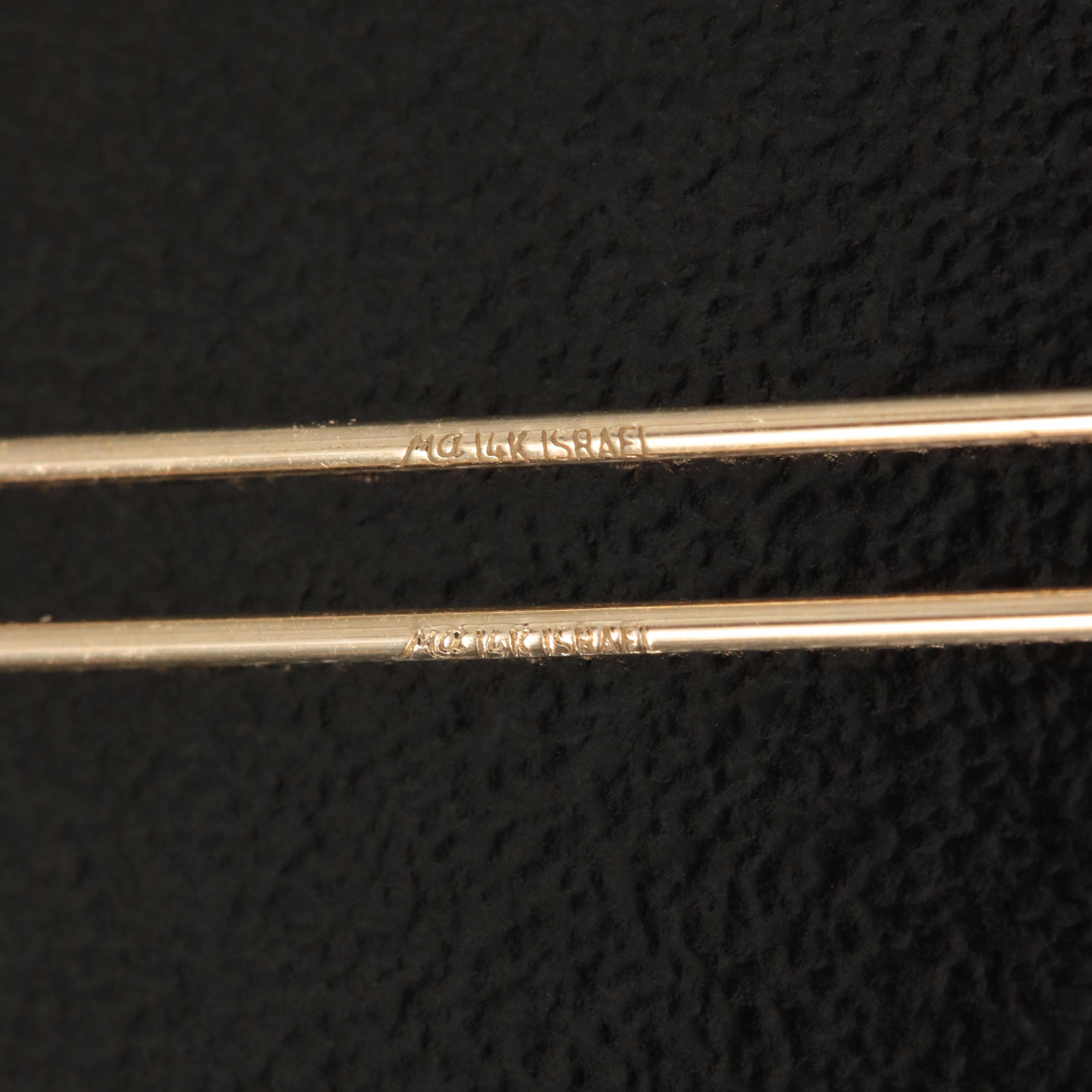 14K Spiral Threader Earrings