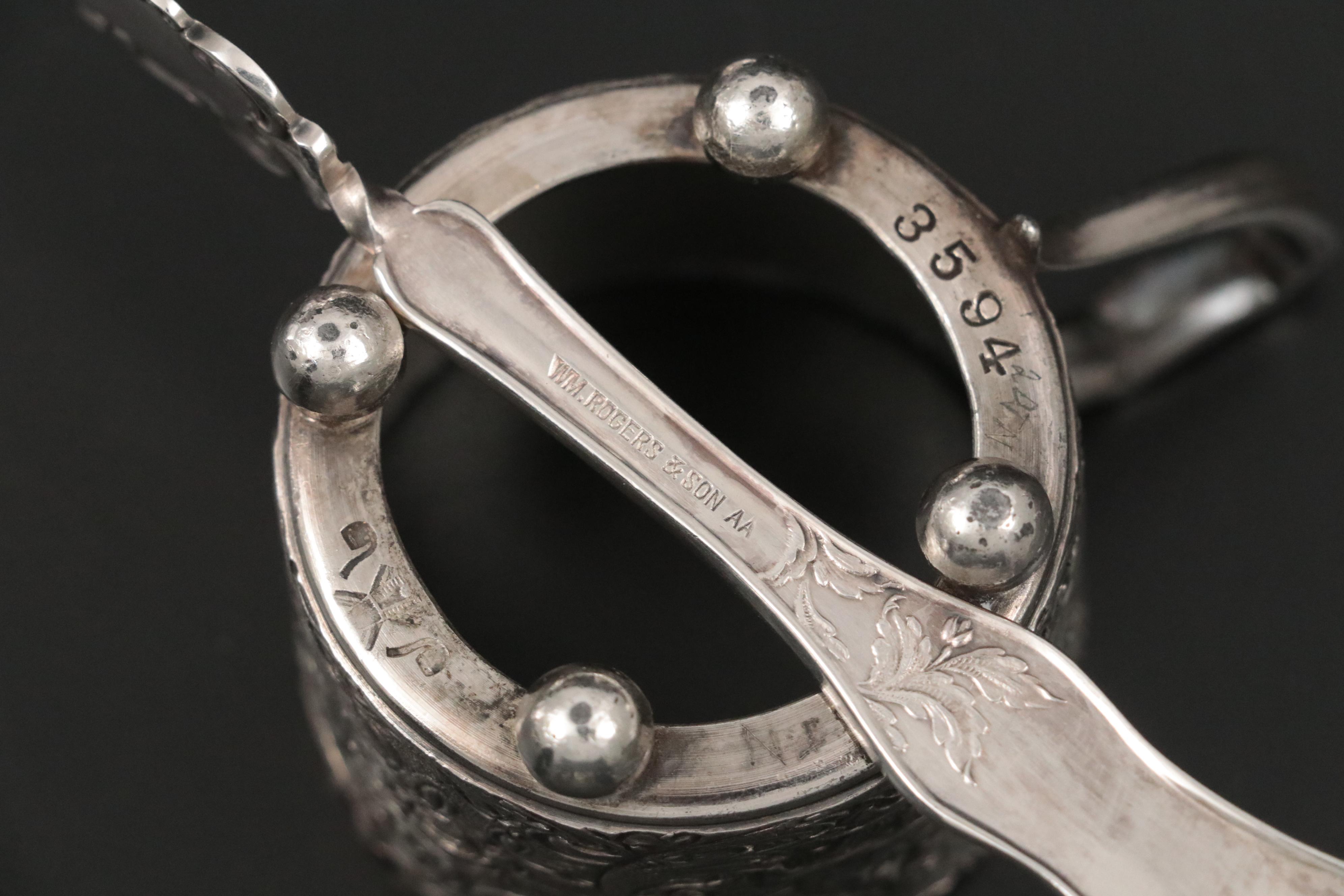 Towle Sterling Silver Candlesticks with Silver Plate Table Accessories