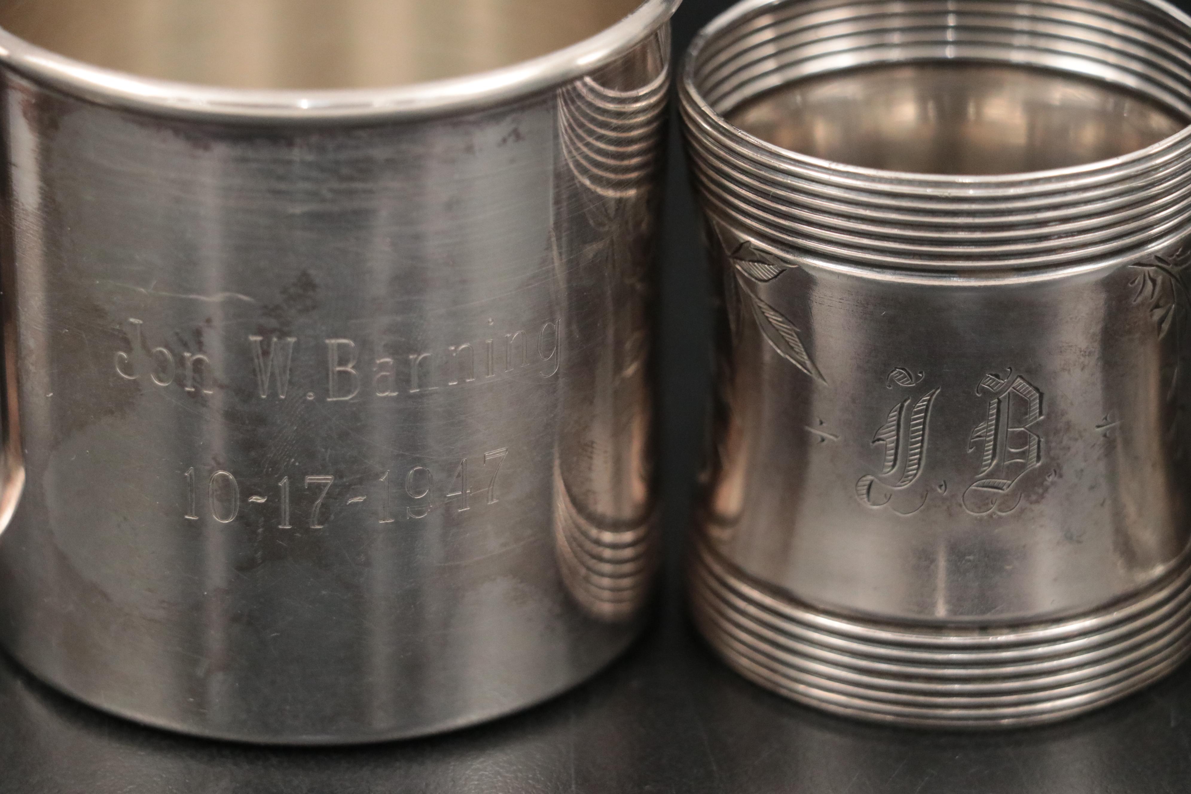 Towle Sterling Silver Candlesticks with Silver Plate Table Accessories