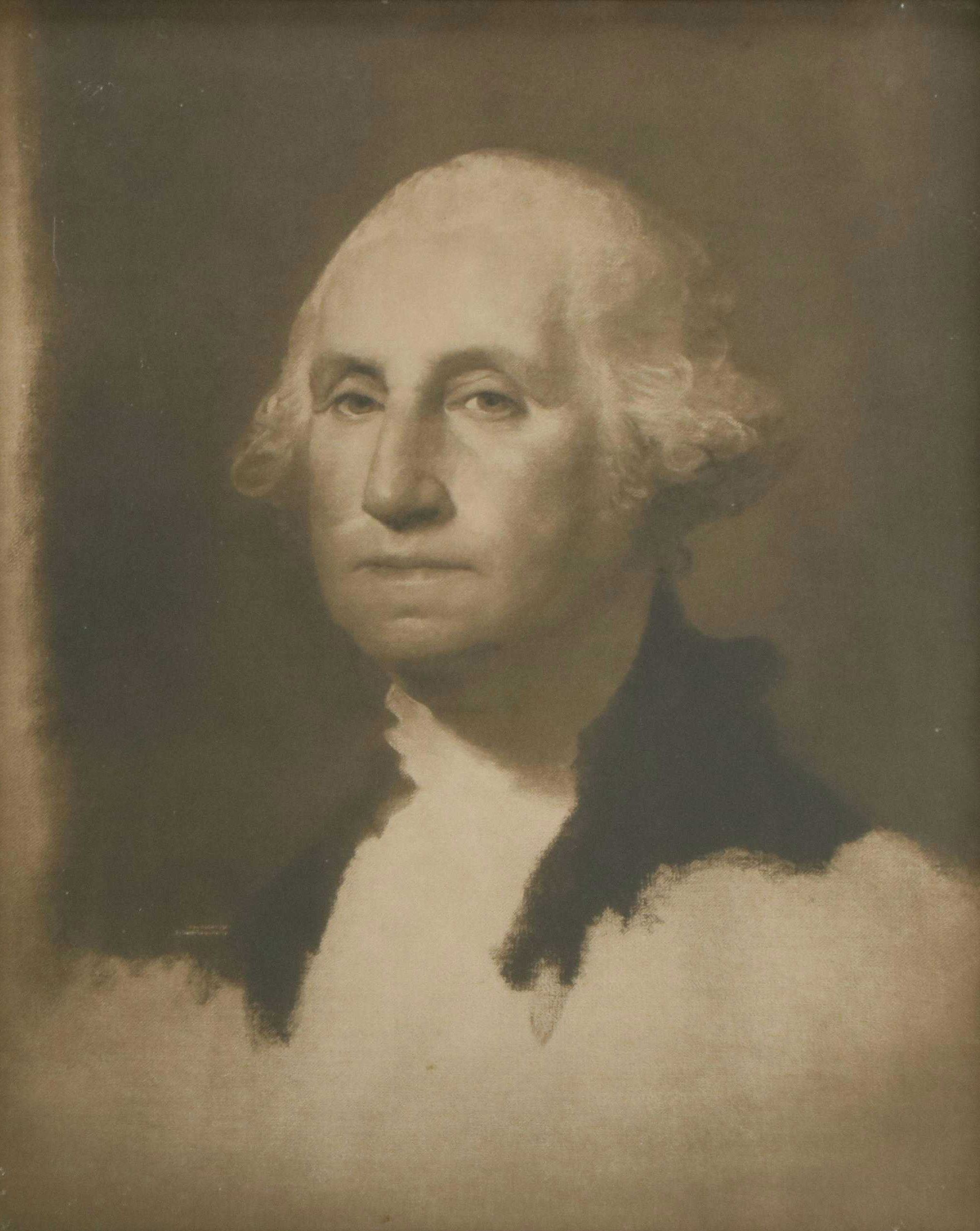 Photogravure Portraits of Abraham Lincoln and George Washington