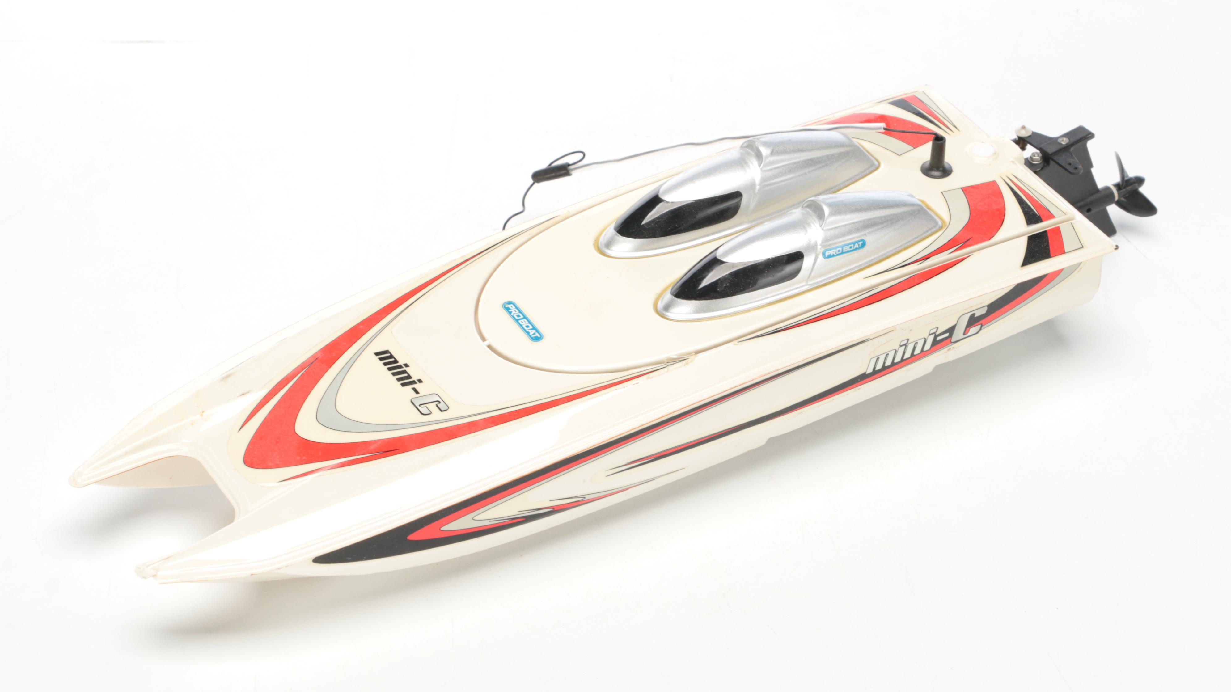 AquaCraft "Mini Wildcat" and Pro Boat "Mini-C" Remote Control Model Boats