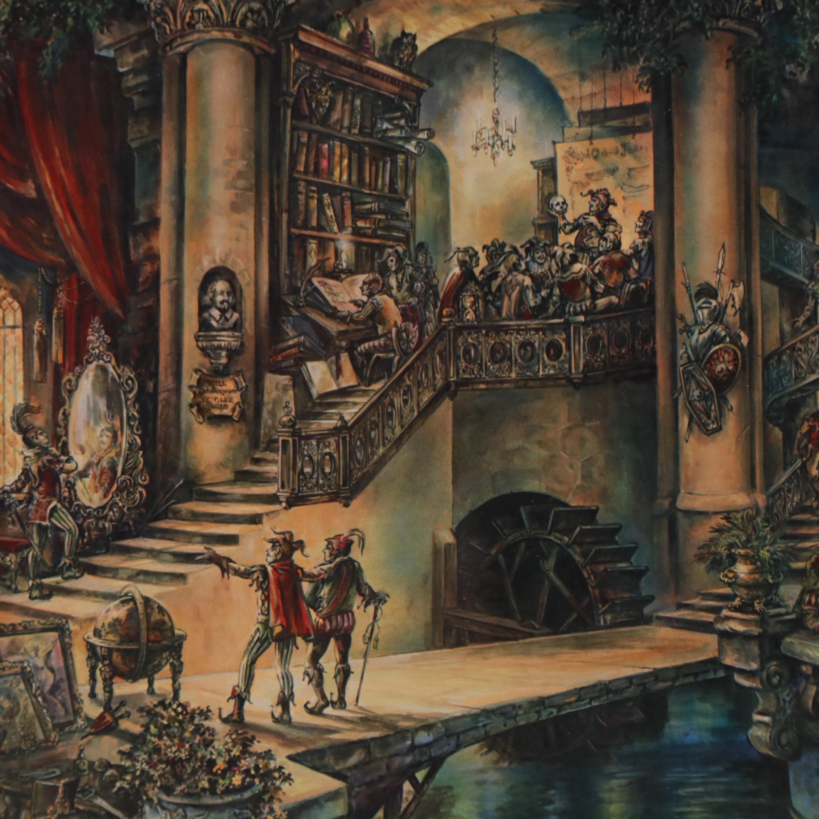 Cal Winebrenner Offset Lithograph "Beyond the Green Door"