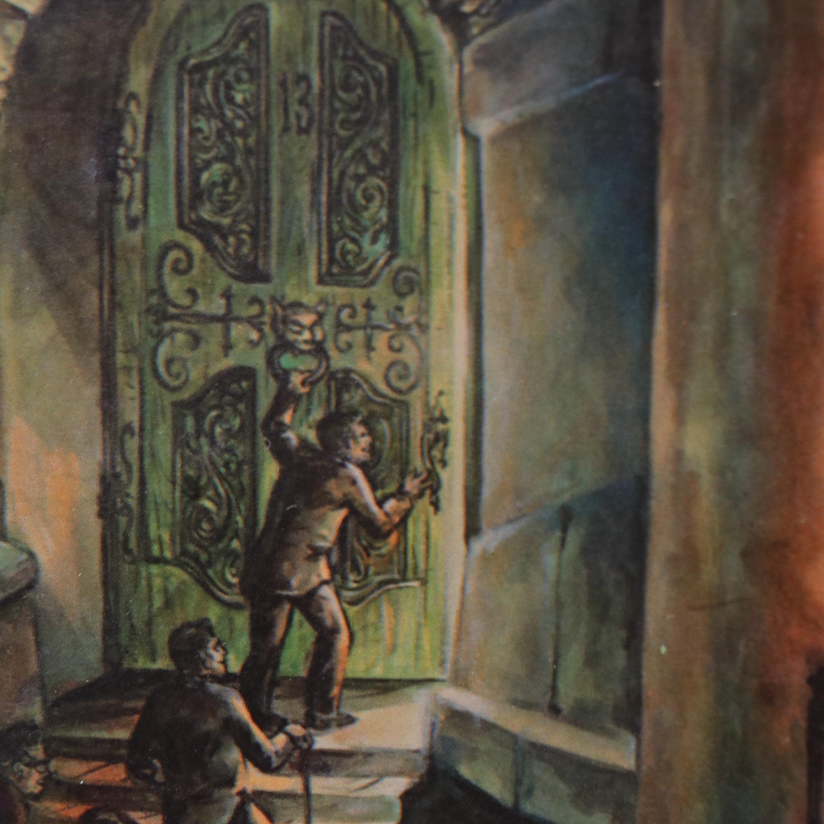 Cal Winebrenner Offset Lithograph "Beyond the Green Door"