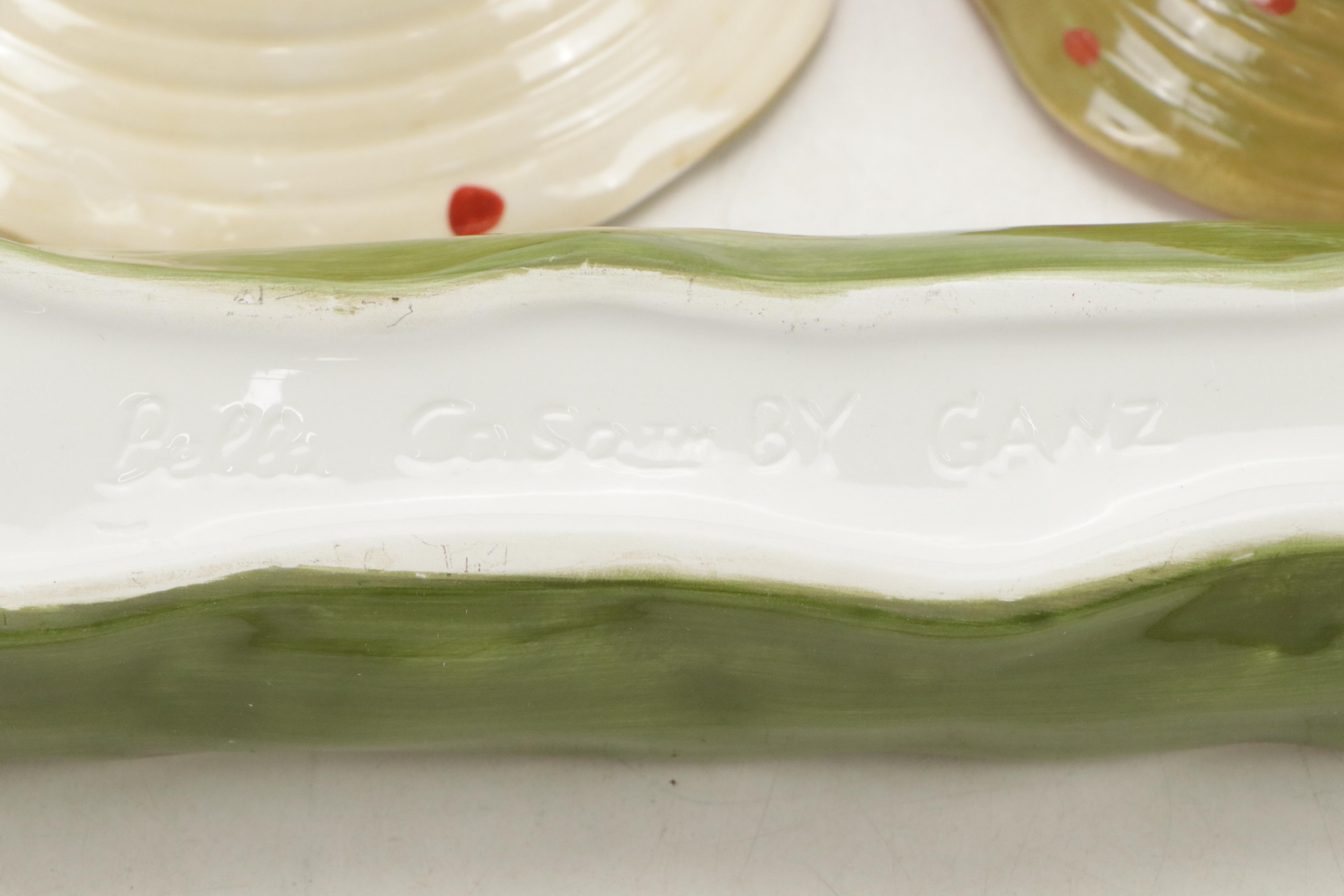 Fitz & Floyd "In Bloom" Serving Tray, Ganze "Bella Casa" Olive Dish, and More