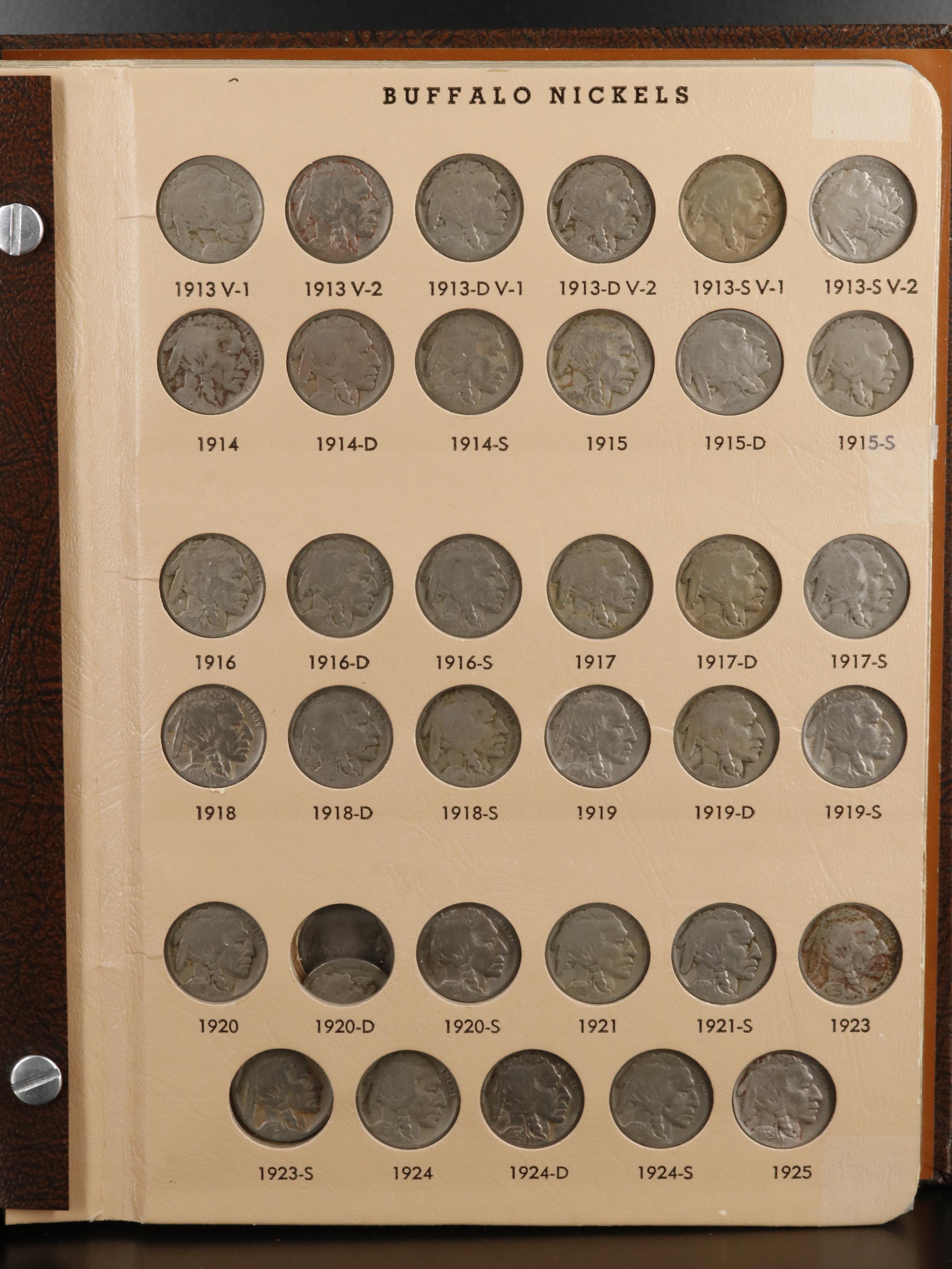 Complete Set of Buffalo and Jefferson Nickels 1913-2001