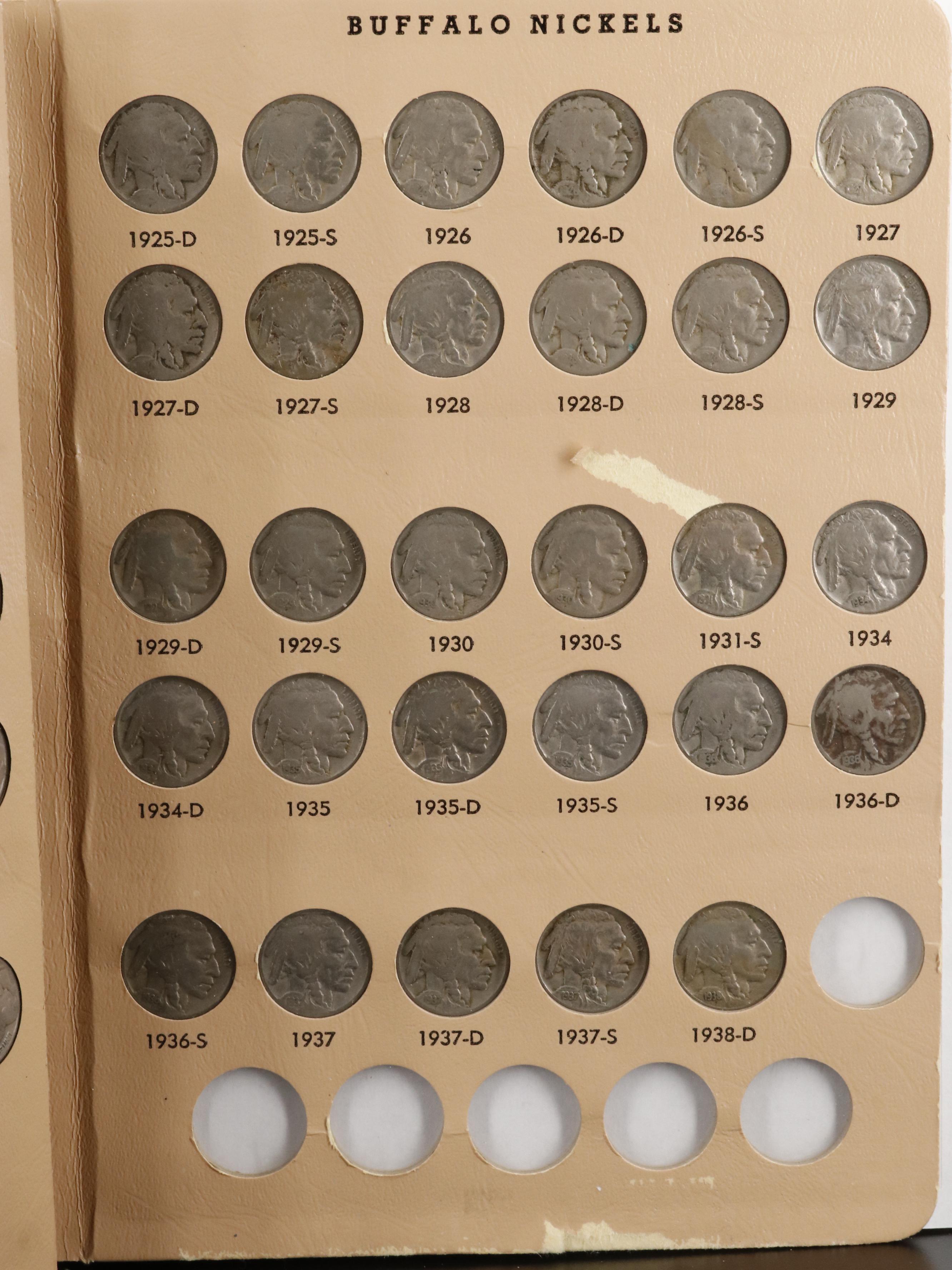 Complete Set of Buffalo and Jefferson Nickels 1913-2001