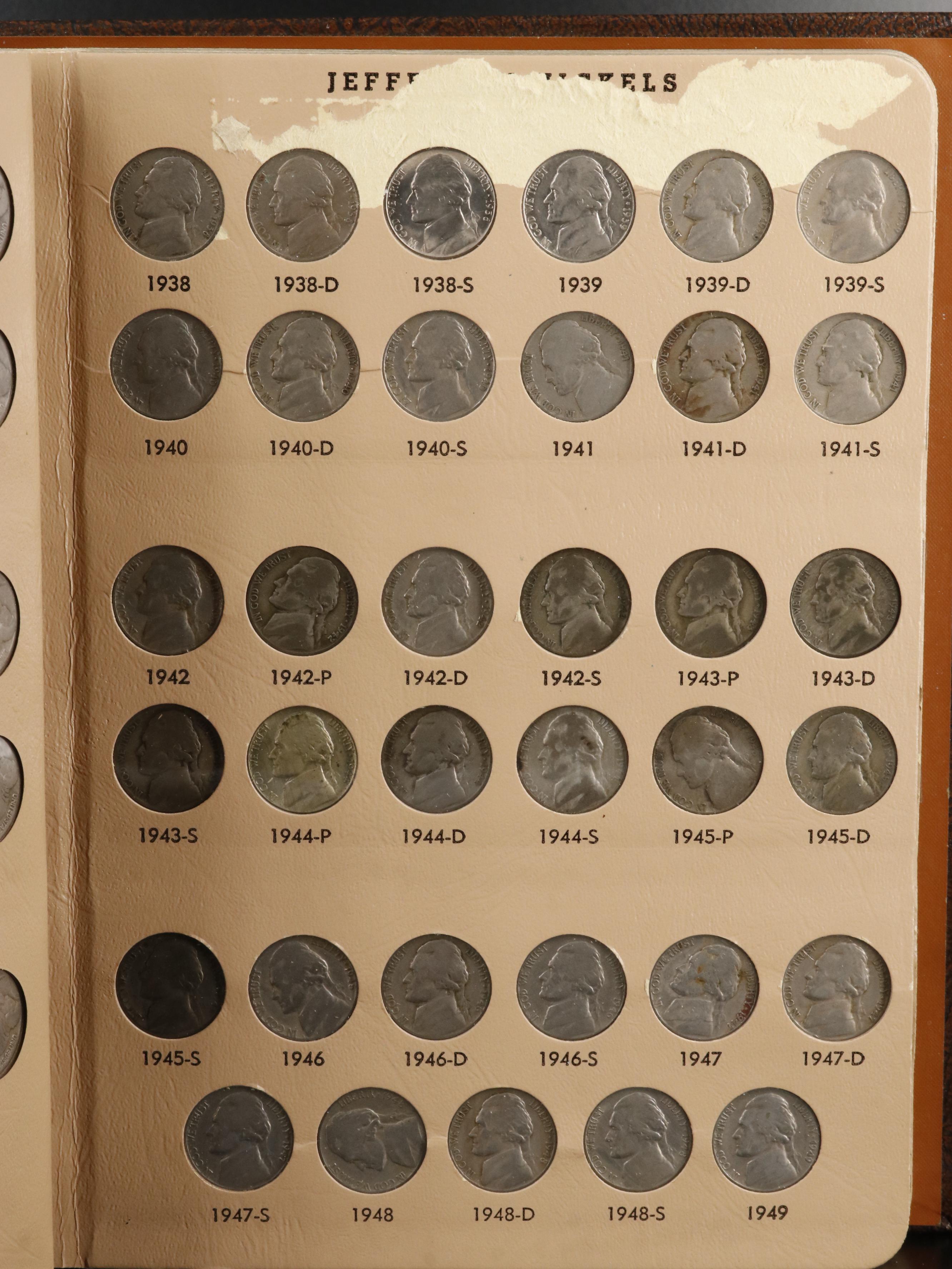 Complete Set of Buffalo and Jefferson Nickels 1913-2001