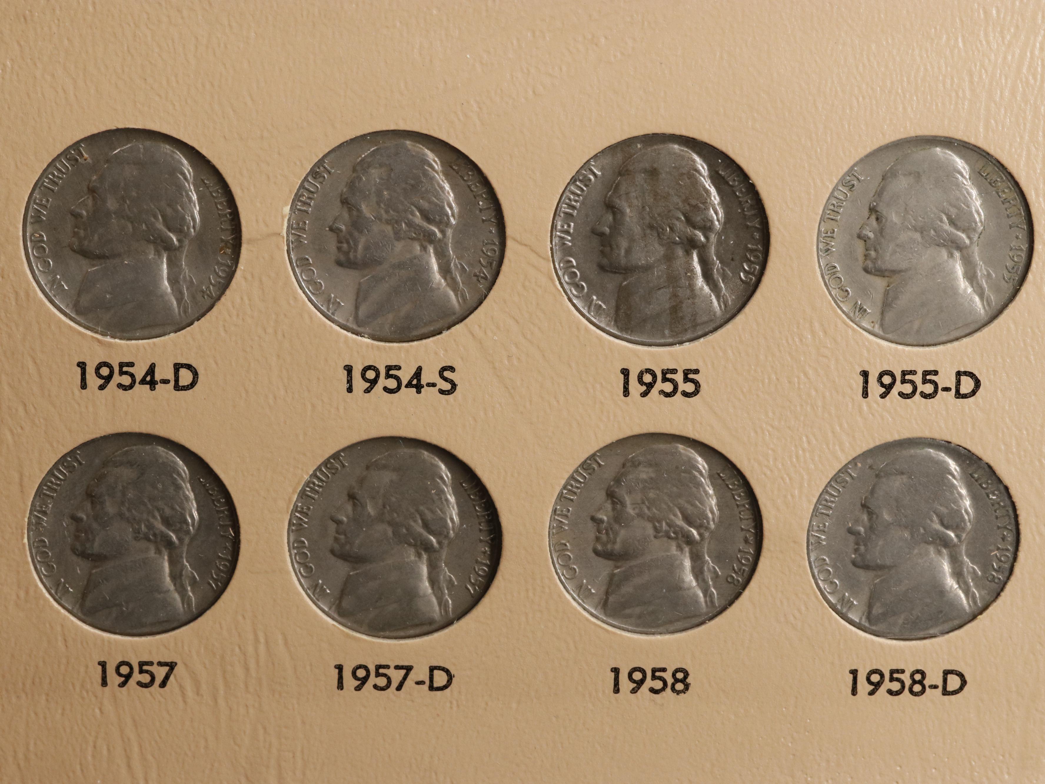 Complete Set of Buffalo and Jefferson Nickels 1913-2001