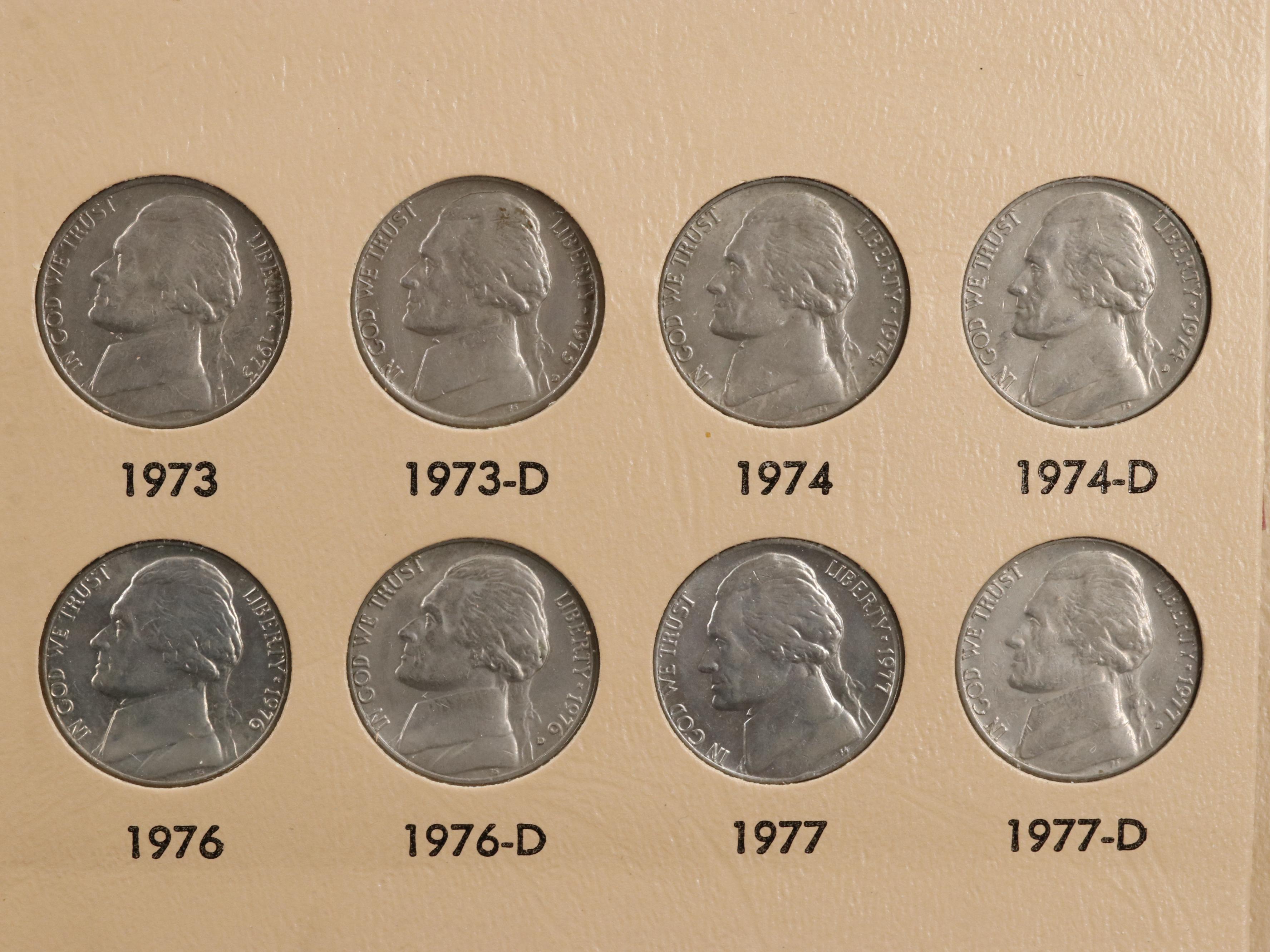Complete Set of Buffalo and Jefferson Nickels 1913-2001