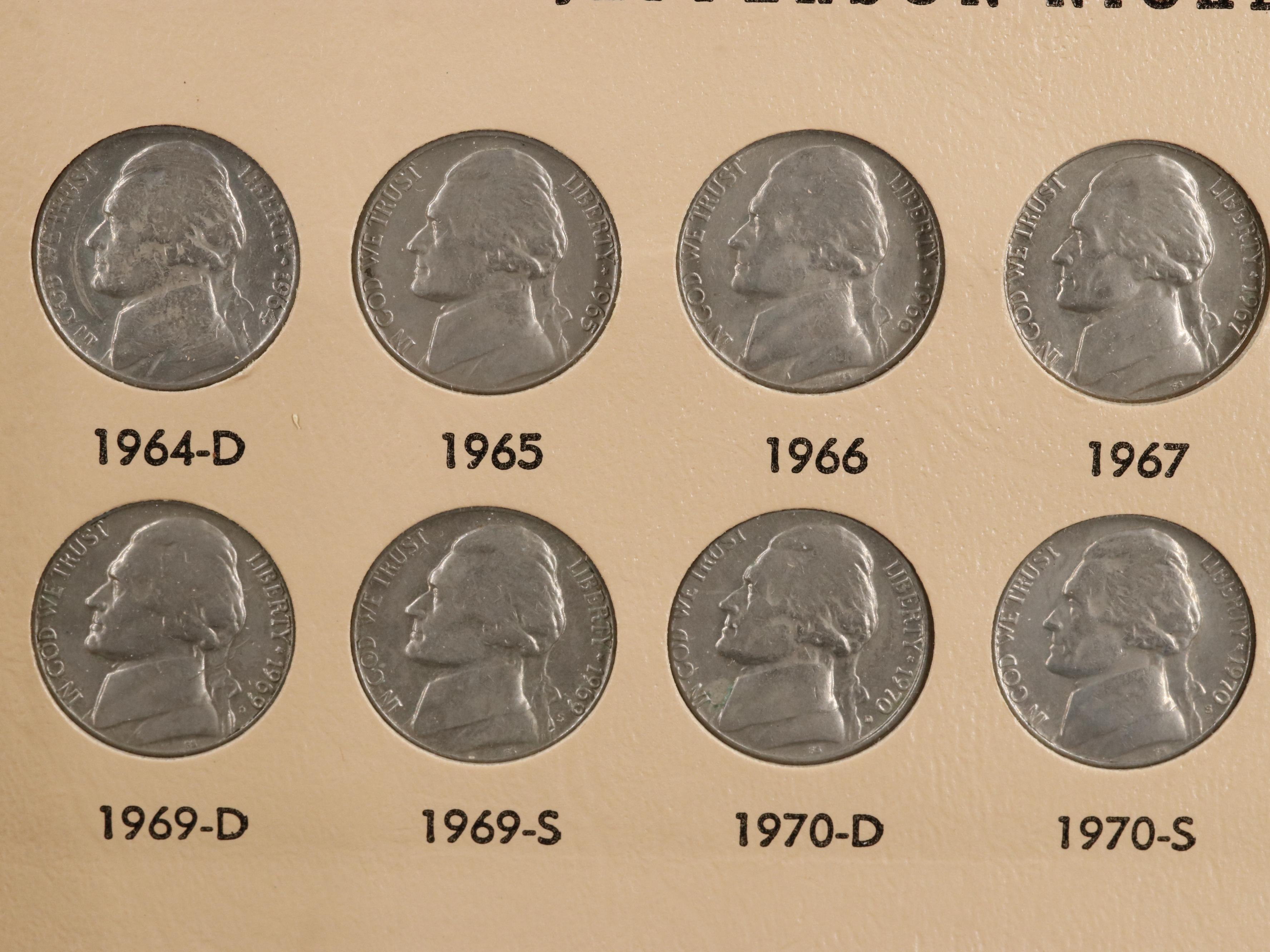 Complete Set of Buffalo and Jefferson Nickels 1913-2001