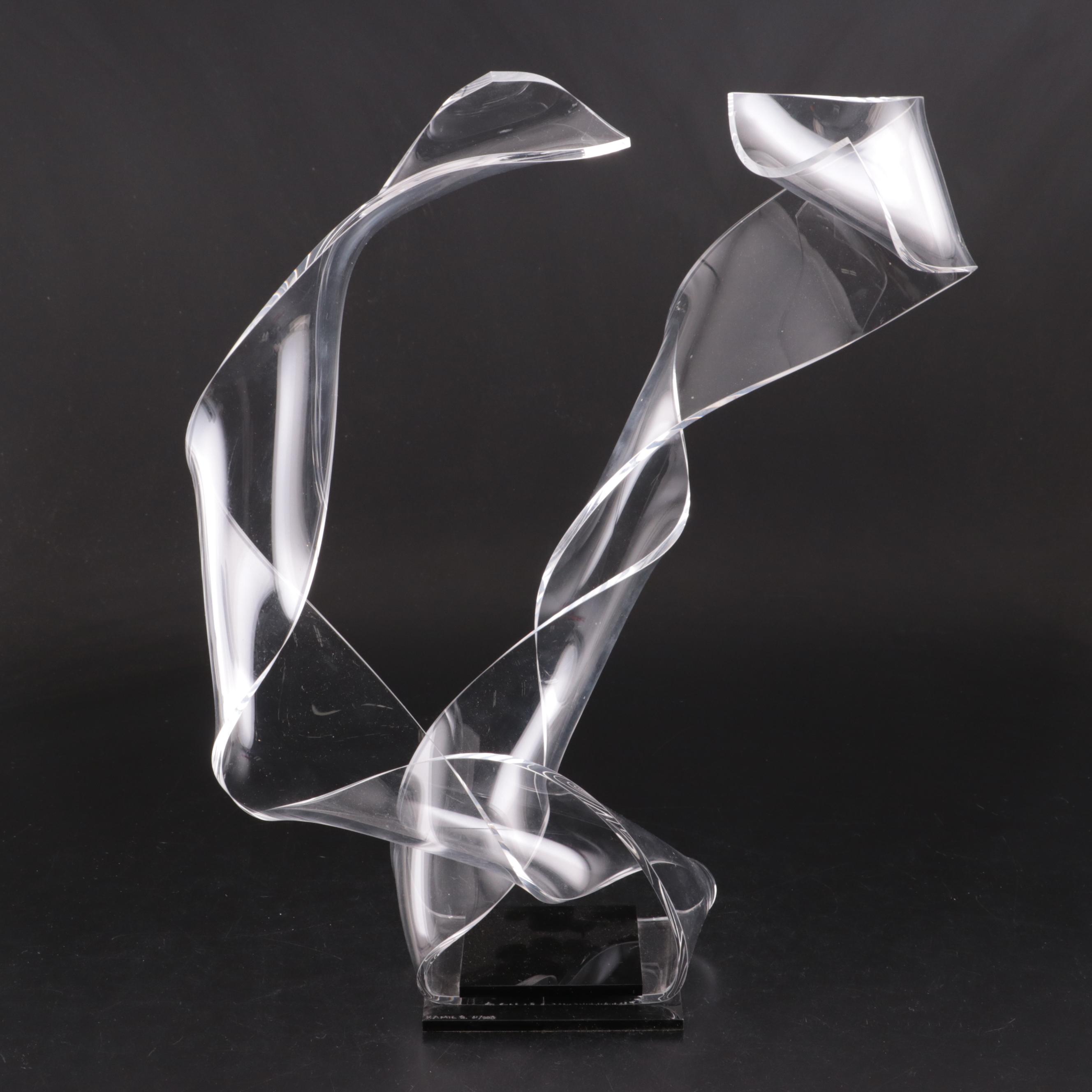 Kamil S. Acrylic Abstract Sculpture