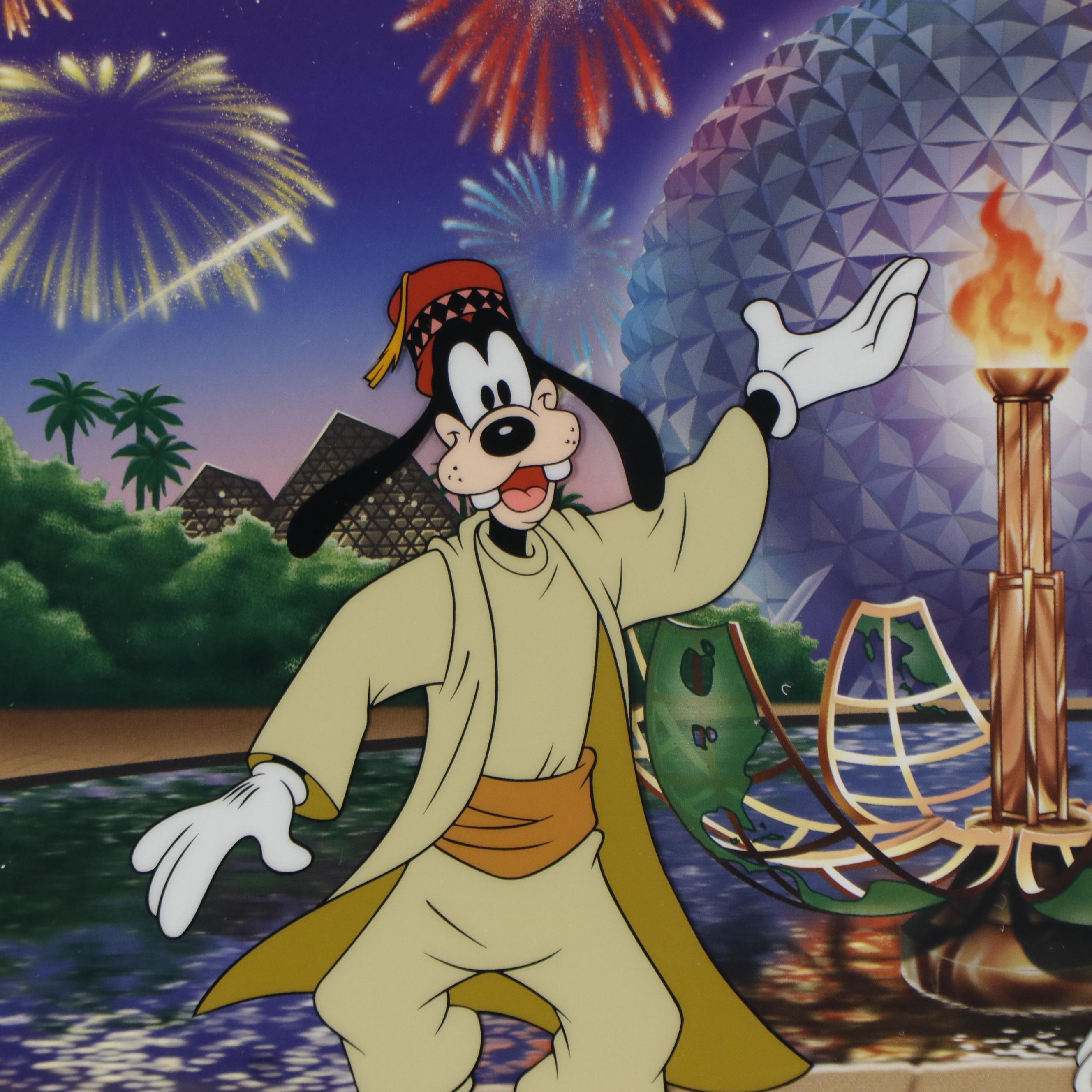 Disney Mickey Mouse Sericel "Worldwide Welcome," 2000