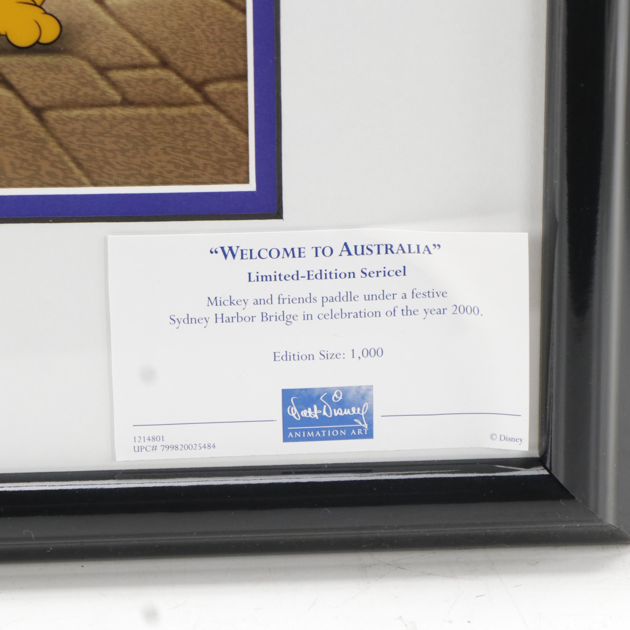 Disney Mickey Mouse Sericel "Worldwide Welcome," 2000