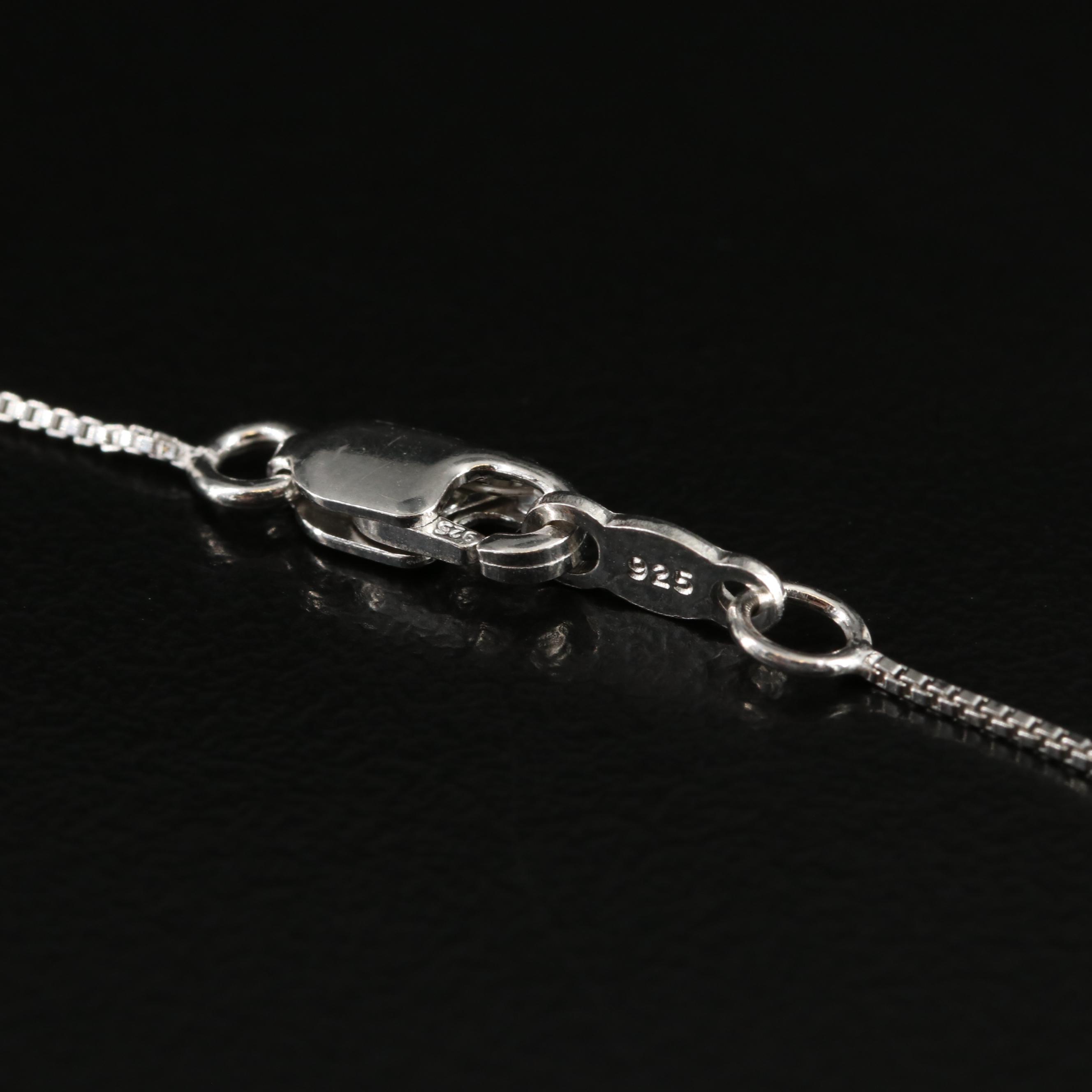 Sterling Opal and White Sapphire Necklace