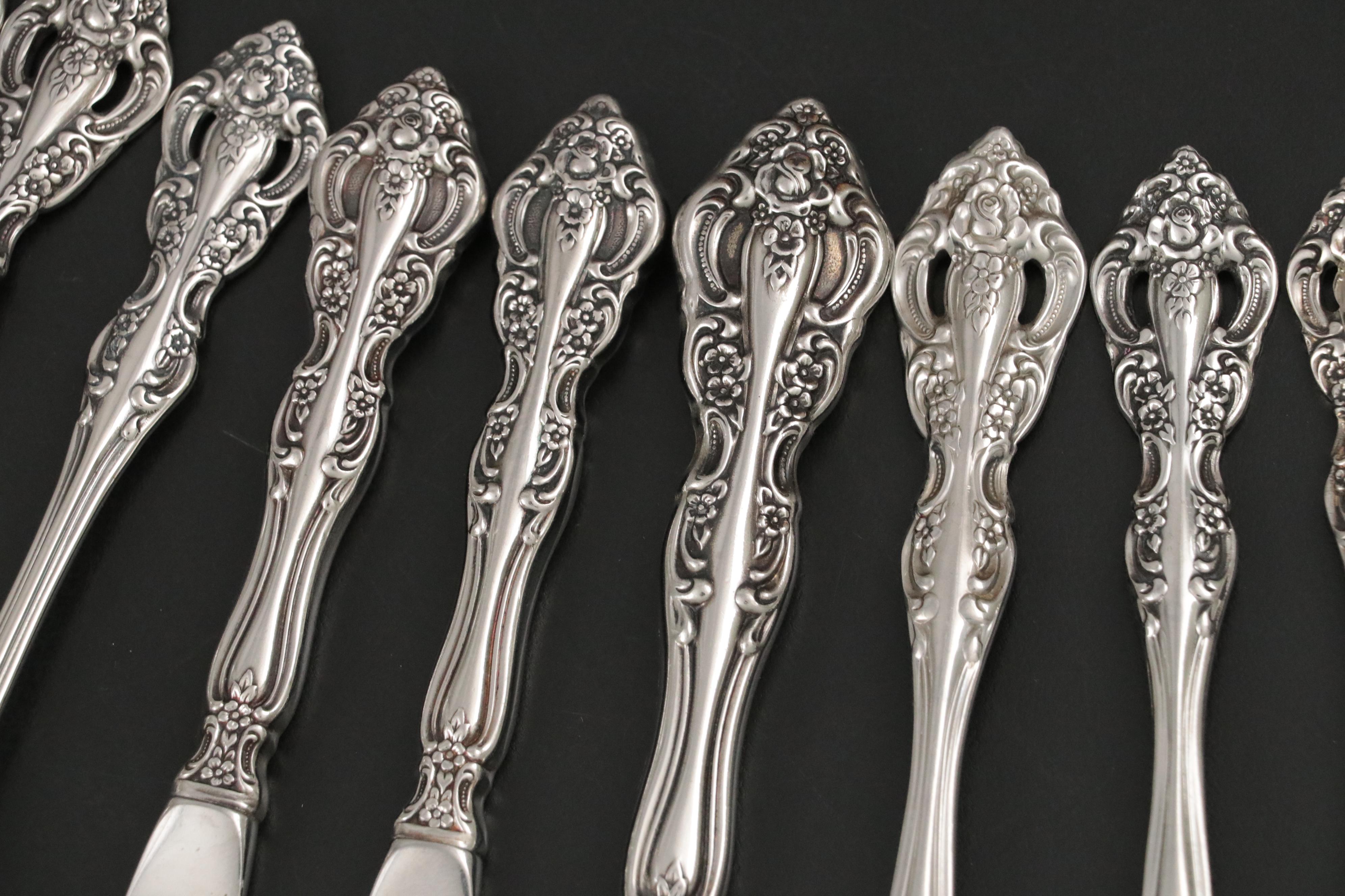 Oneida "Michelangelo" Stainless Steel Demitasse Spoons, Dinner Forks