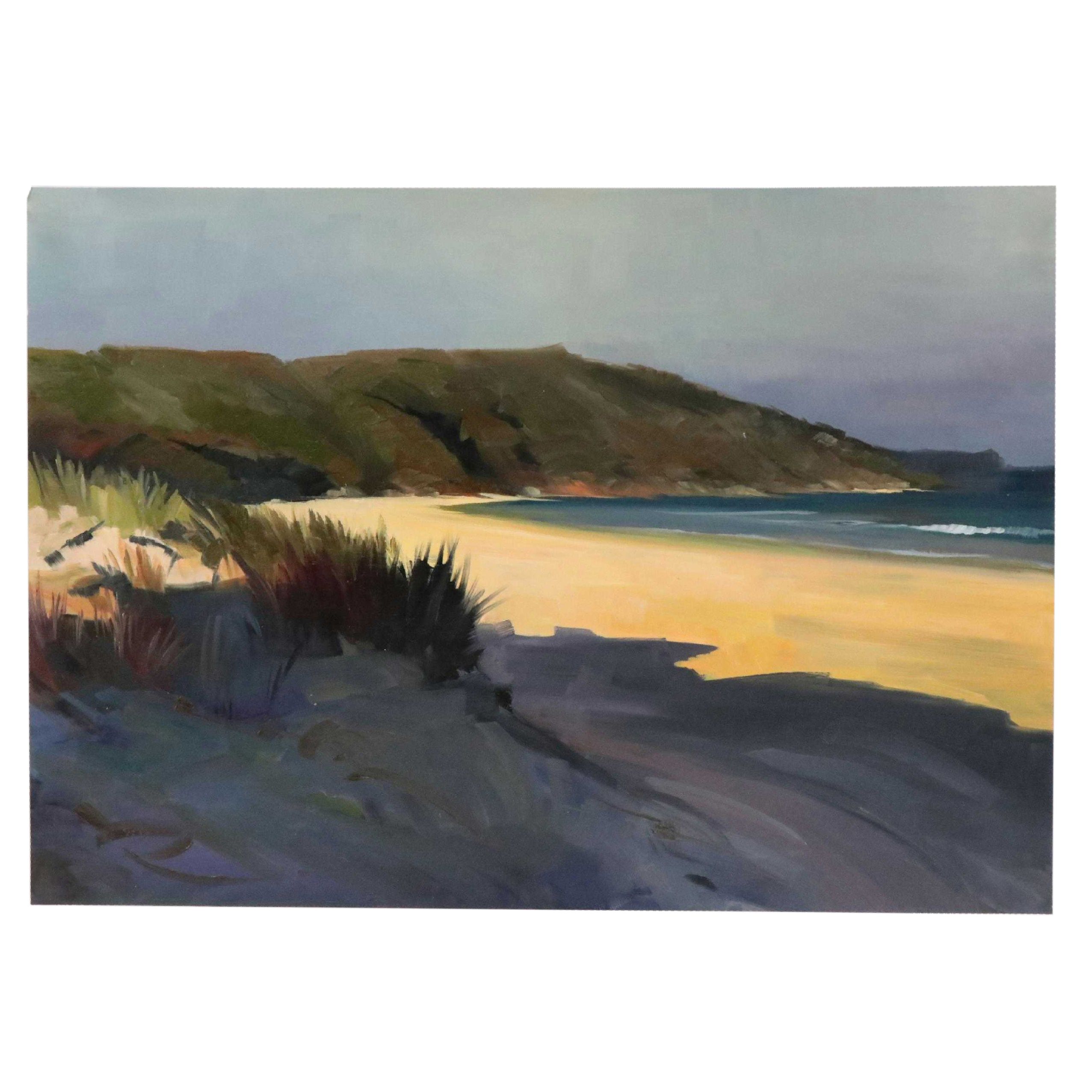 Oil Painting of a Beach Landscape