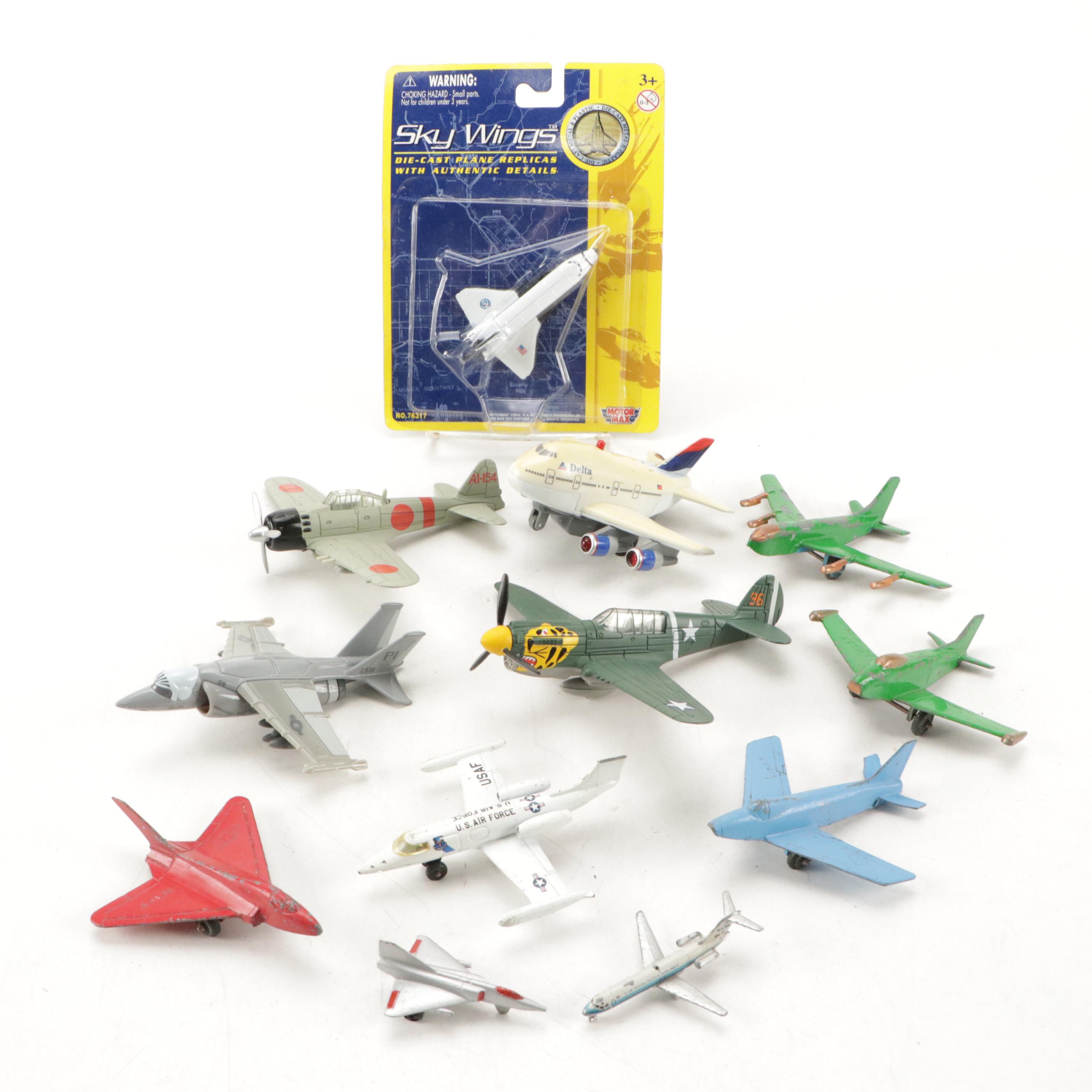 MidgeToy, TootsieToy, Hasbro and More Diecast Toy Airplanes
