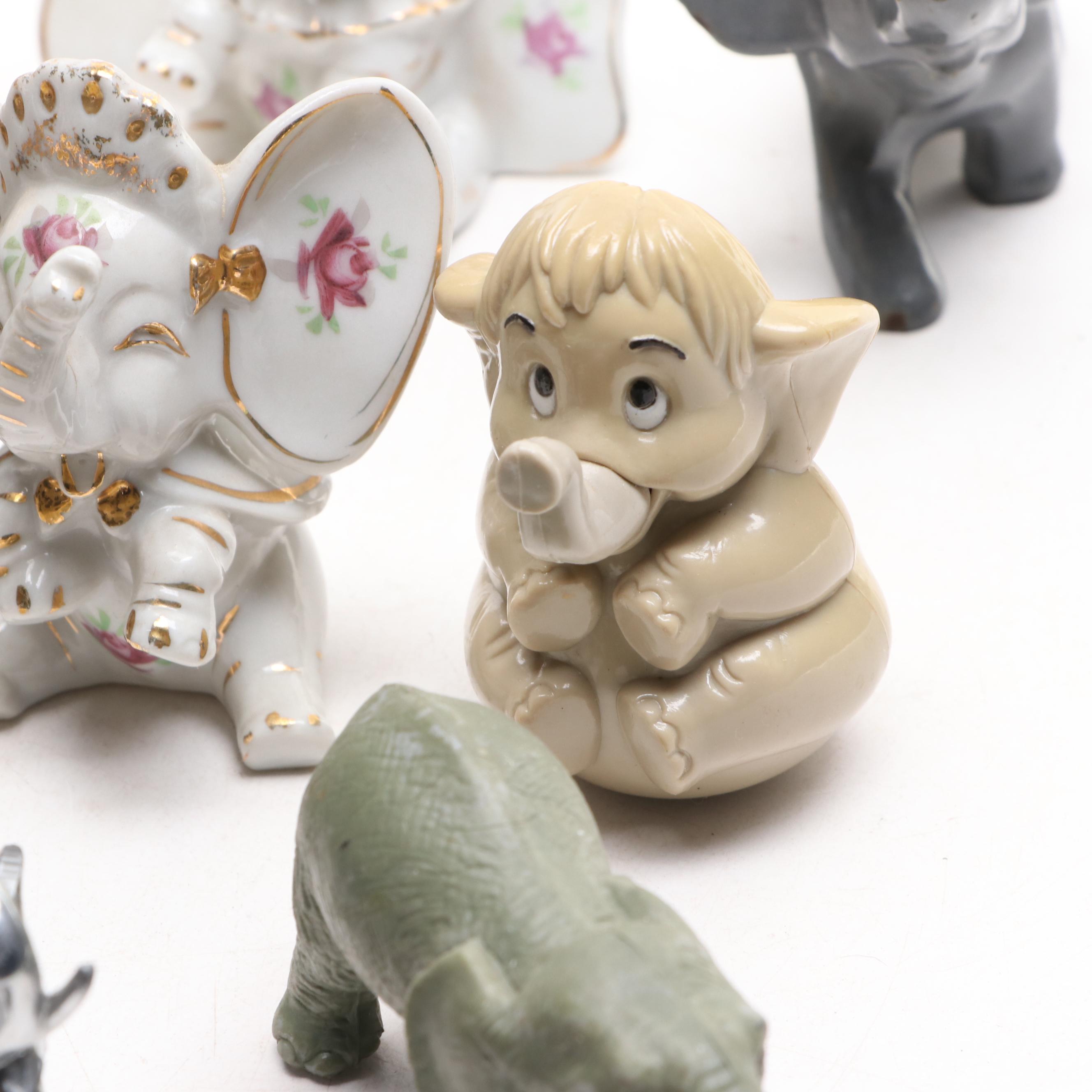 Alabaster, Acrylic, Ceramic, Metal and More Elephant Figurines