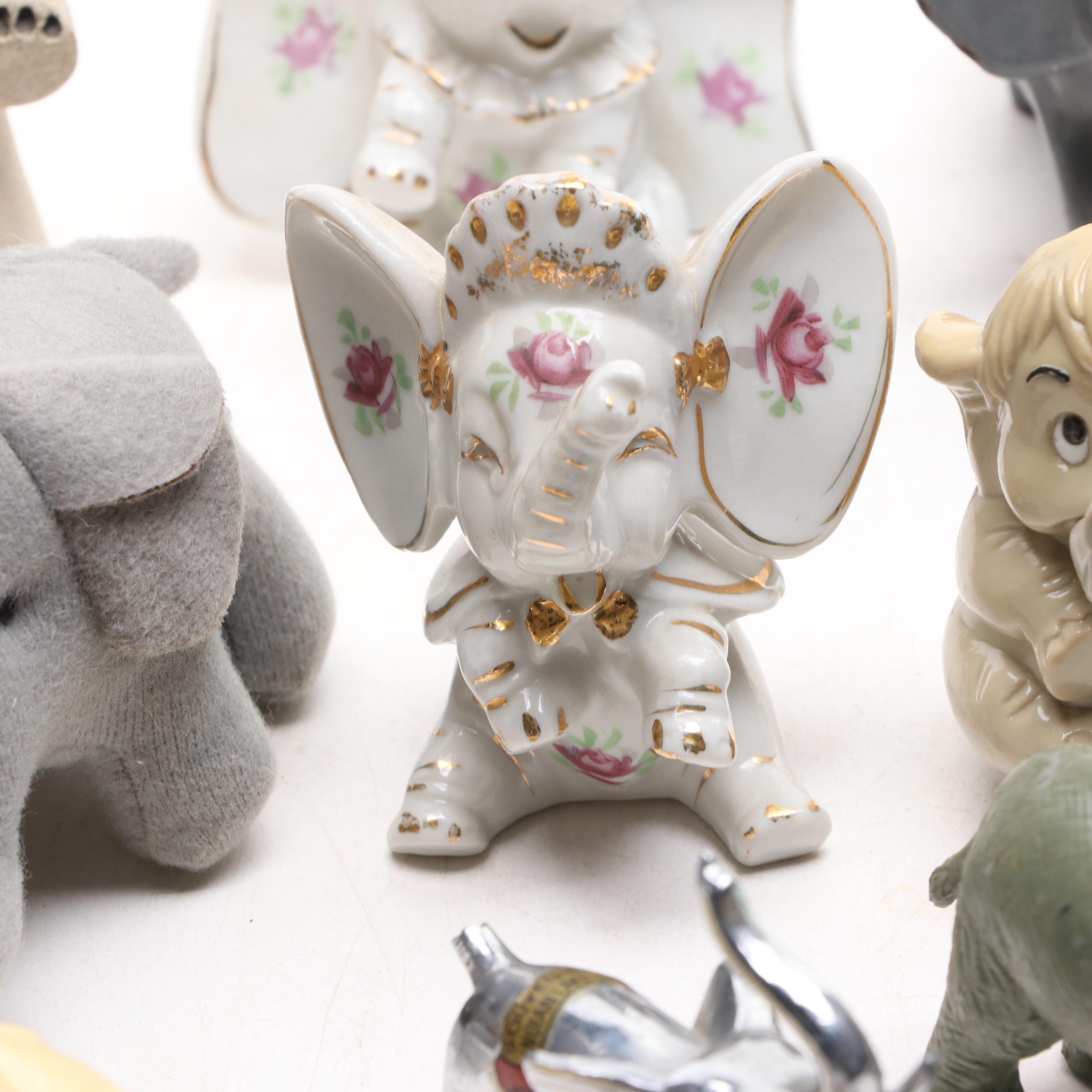 Alabaster, Acrylic, Ceramic, Metal and More Elephant Figurines