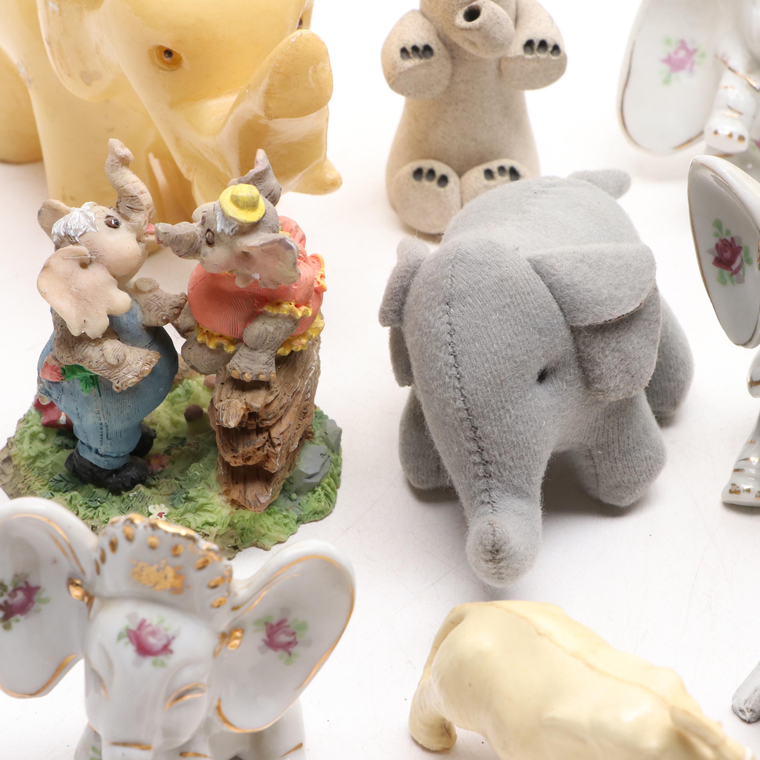 Alabaster, Acrylic, Ceramic, Metal and More Elephant Figurines