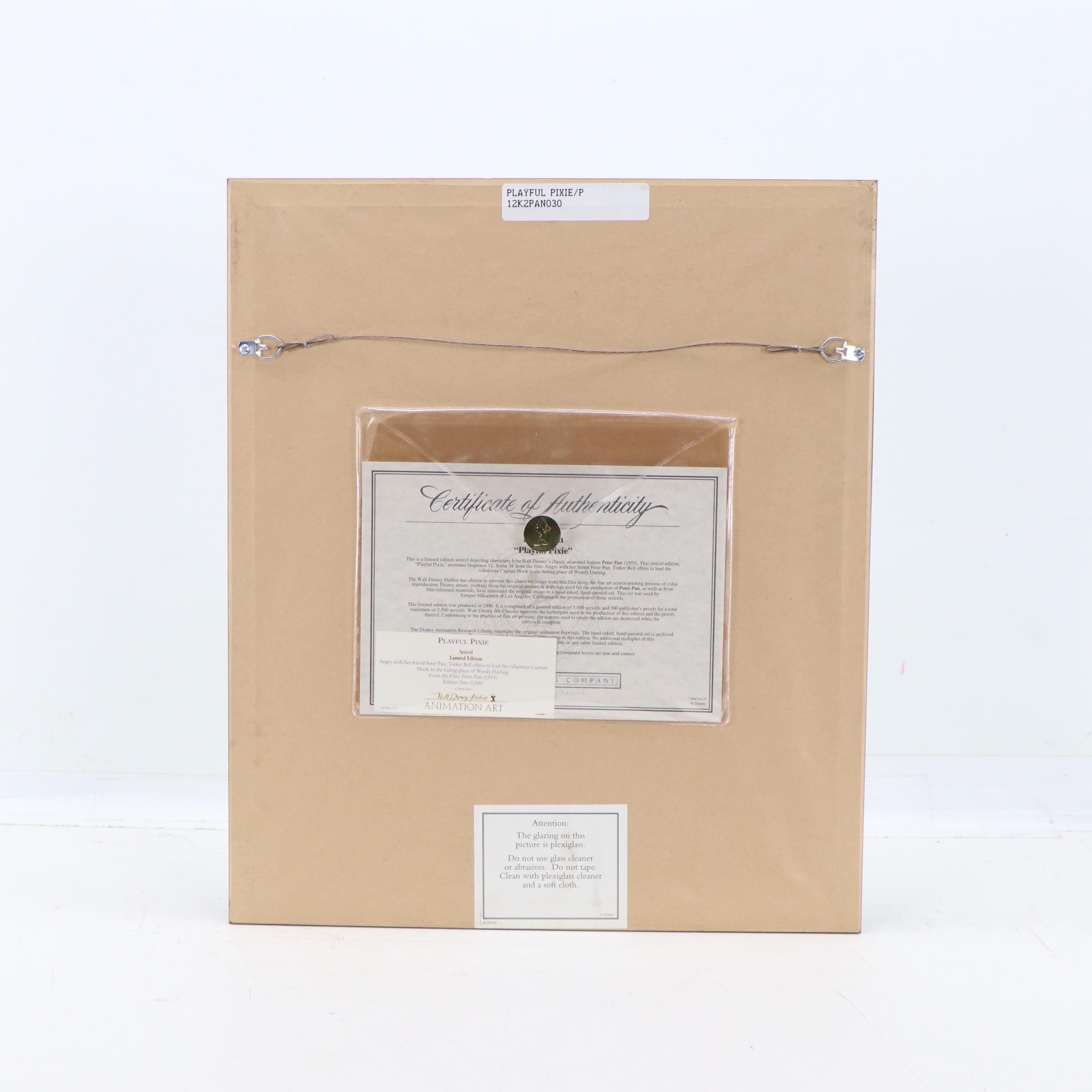 Disney Tinkerbell Sericel "Playful Pixie," 1996