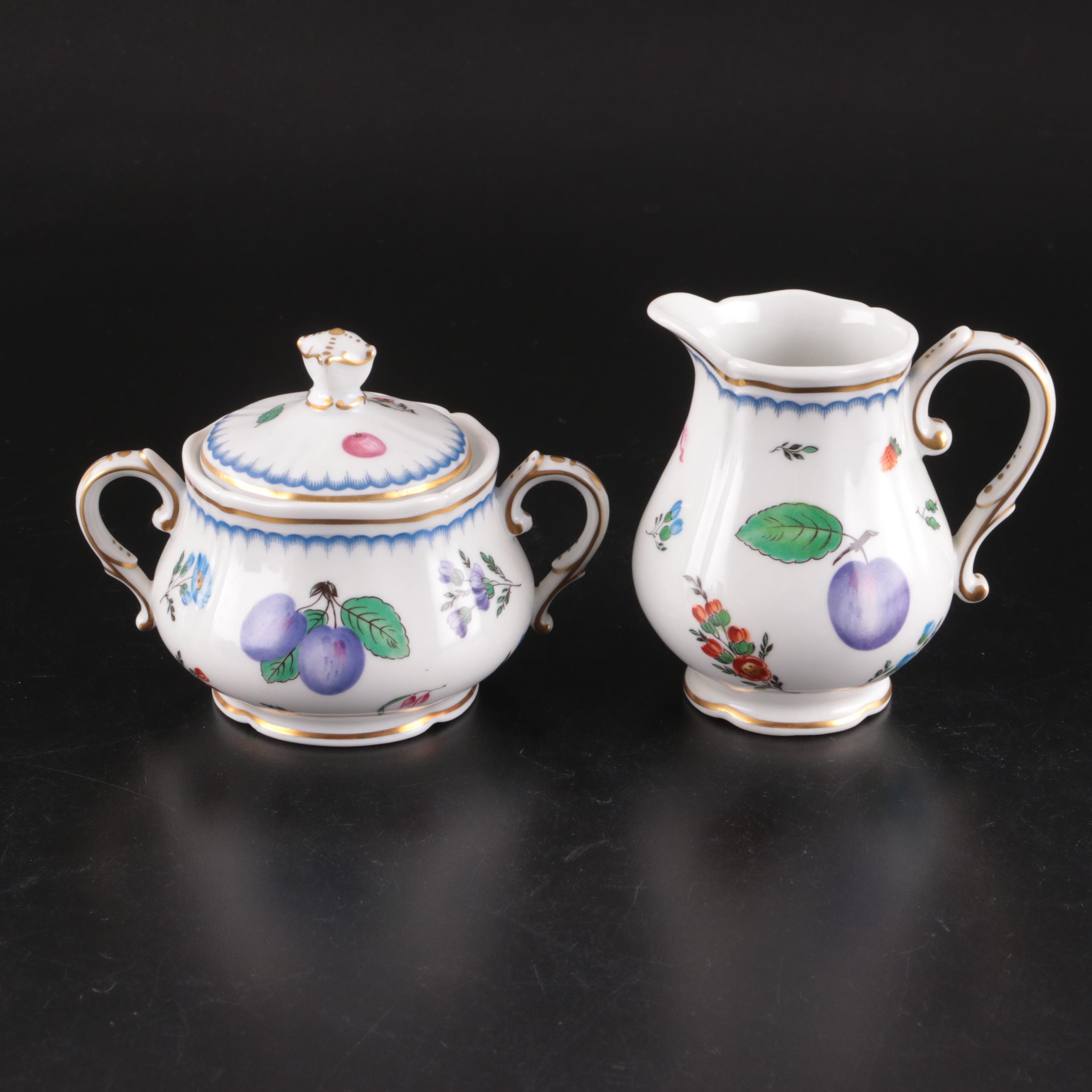 Richard Ginori "Italian Fruits" Porcelain Coffee Pot and More Serveware