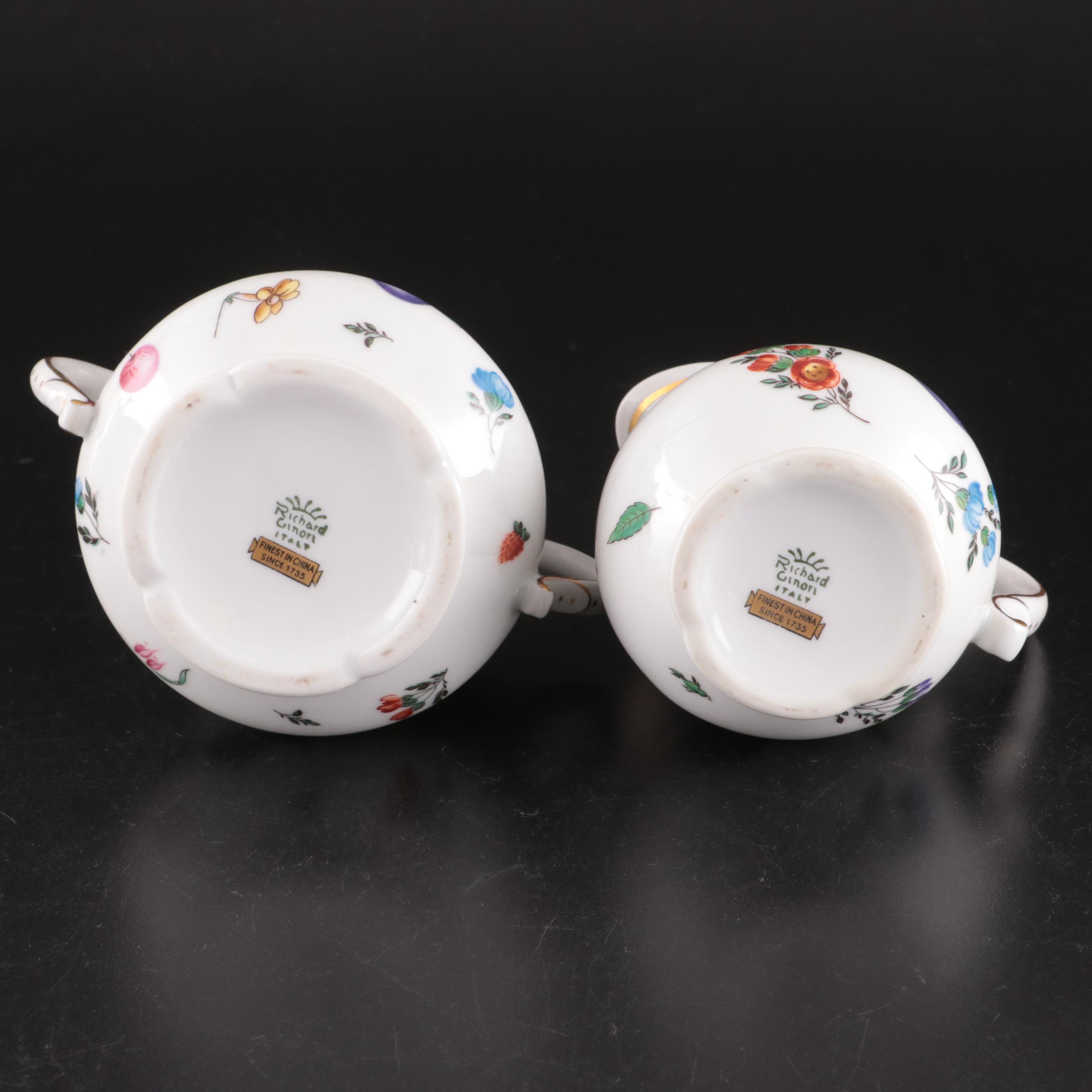 Richard Ginori "Italian Fruits" Porcelain Coffee Pot and More Serveware