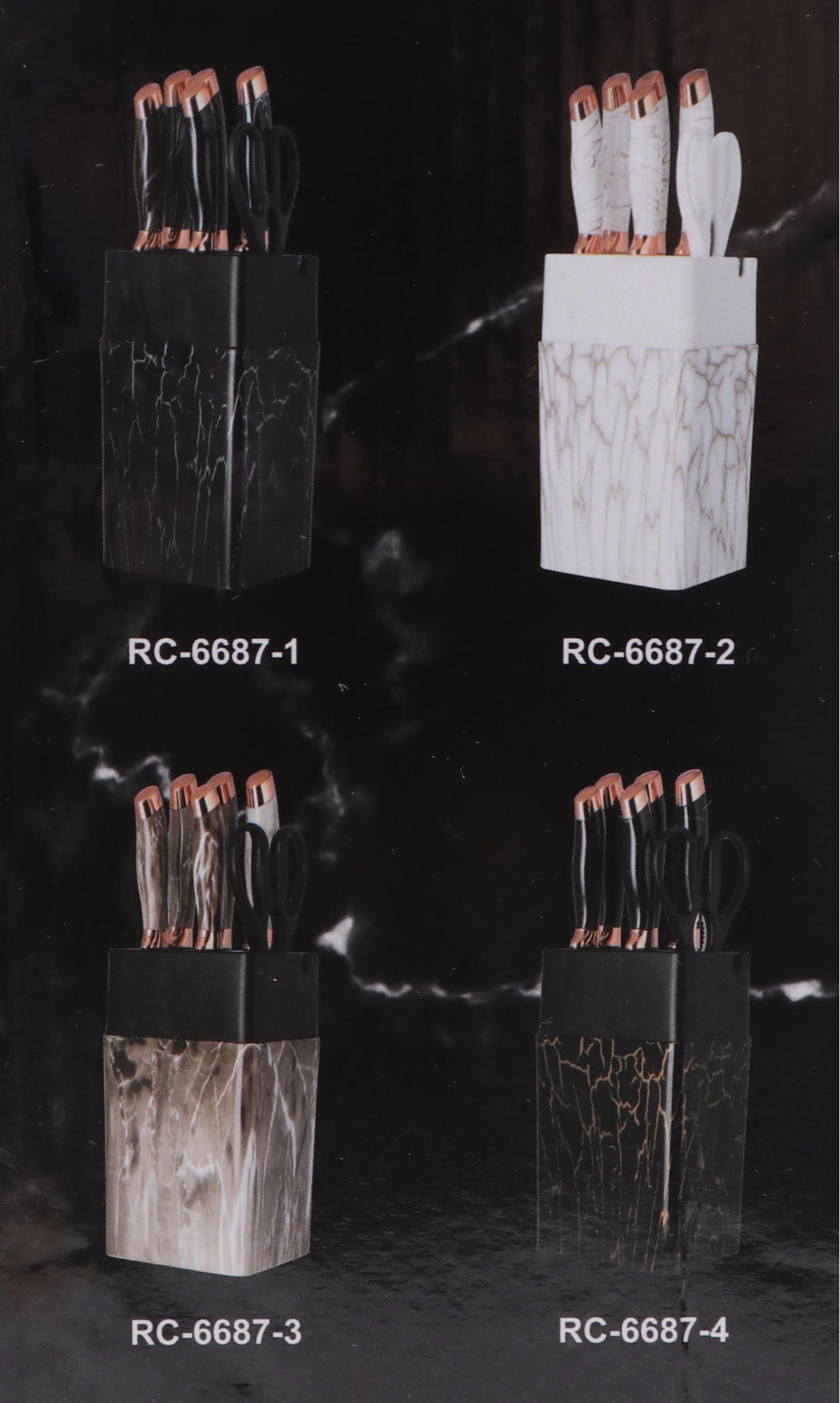 Evryealth Kitchen Knife Set with Cutlery Block