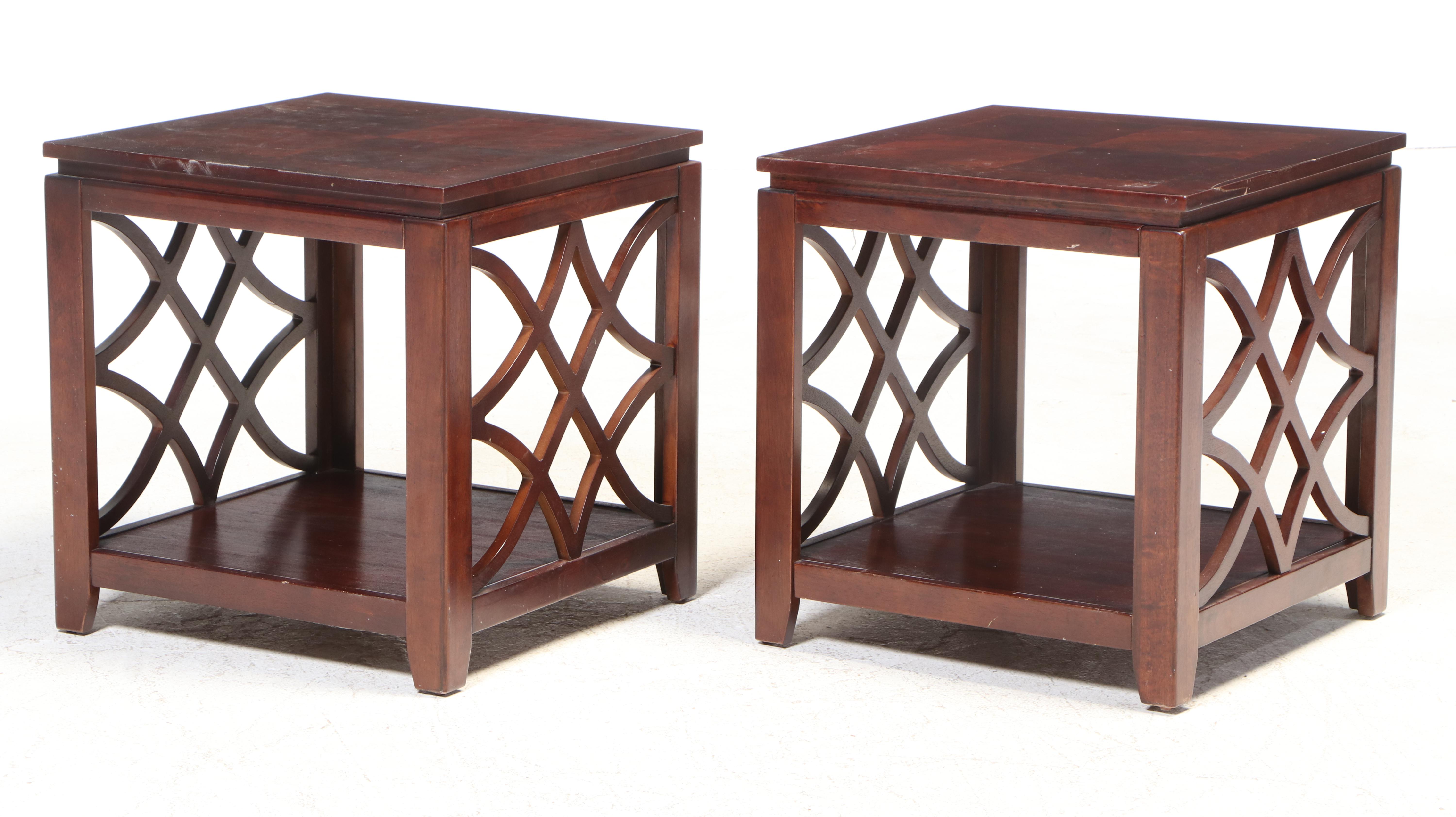 Pair of Standard Furniture/IFM "Woodmont" CherrywoodStained Side