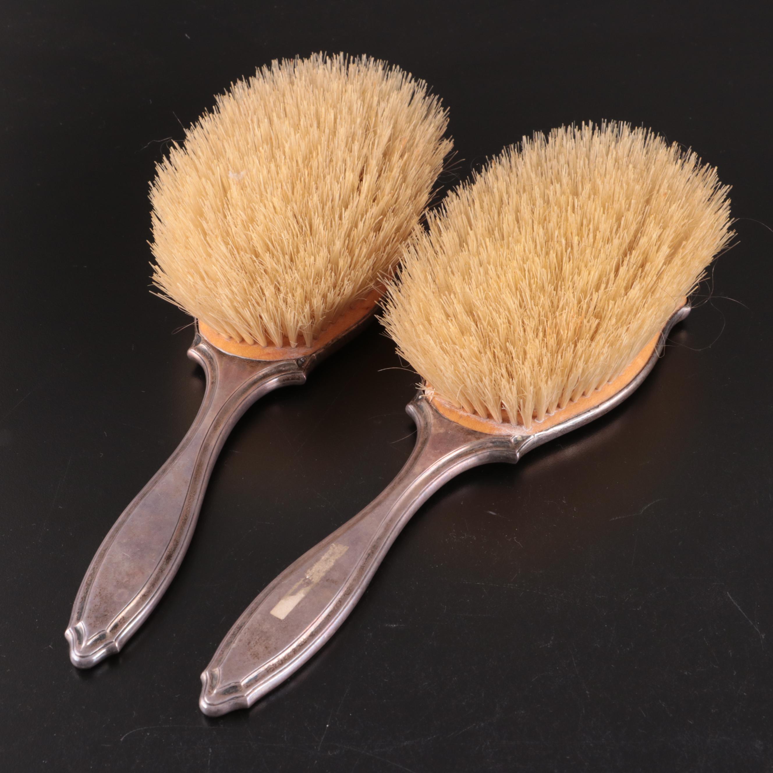 Sterling and Tortoise Shell Vanity Brush Sets, Early 20th C