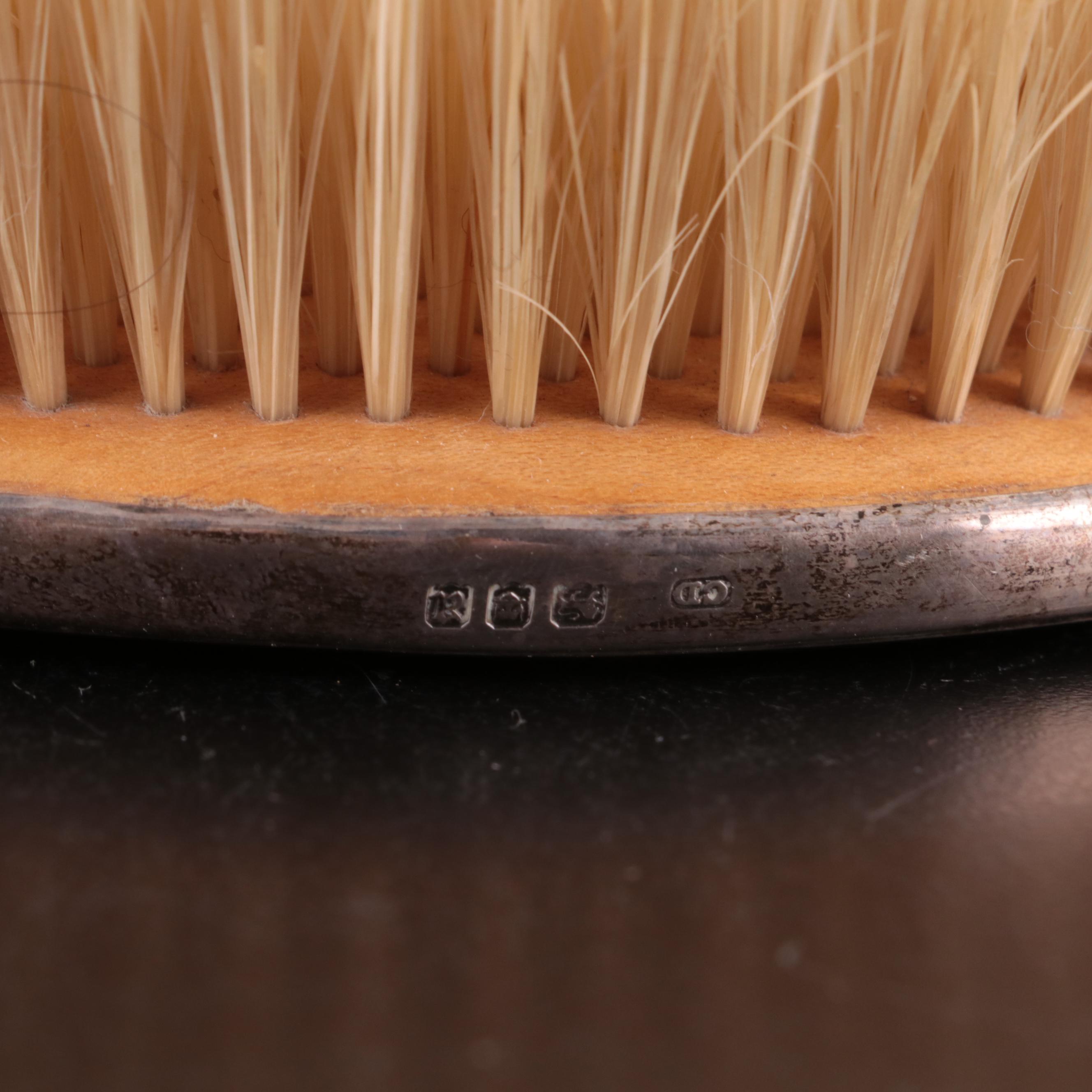 Sterling and Tortoise Shell Vanity Brush Sets, Early 20th C