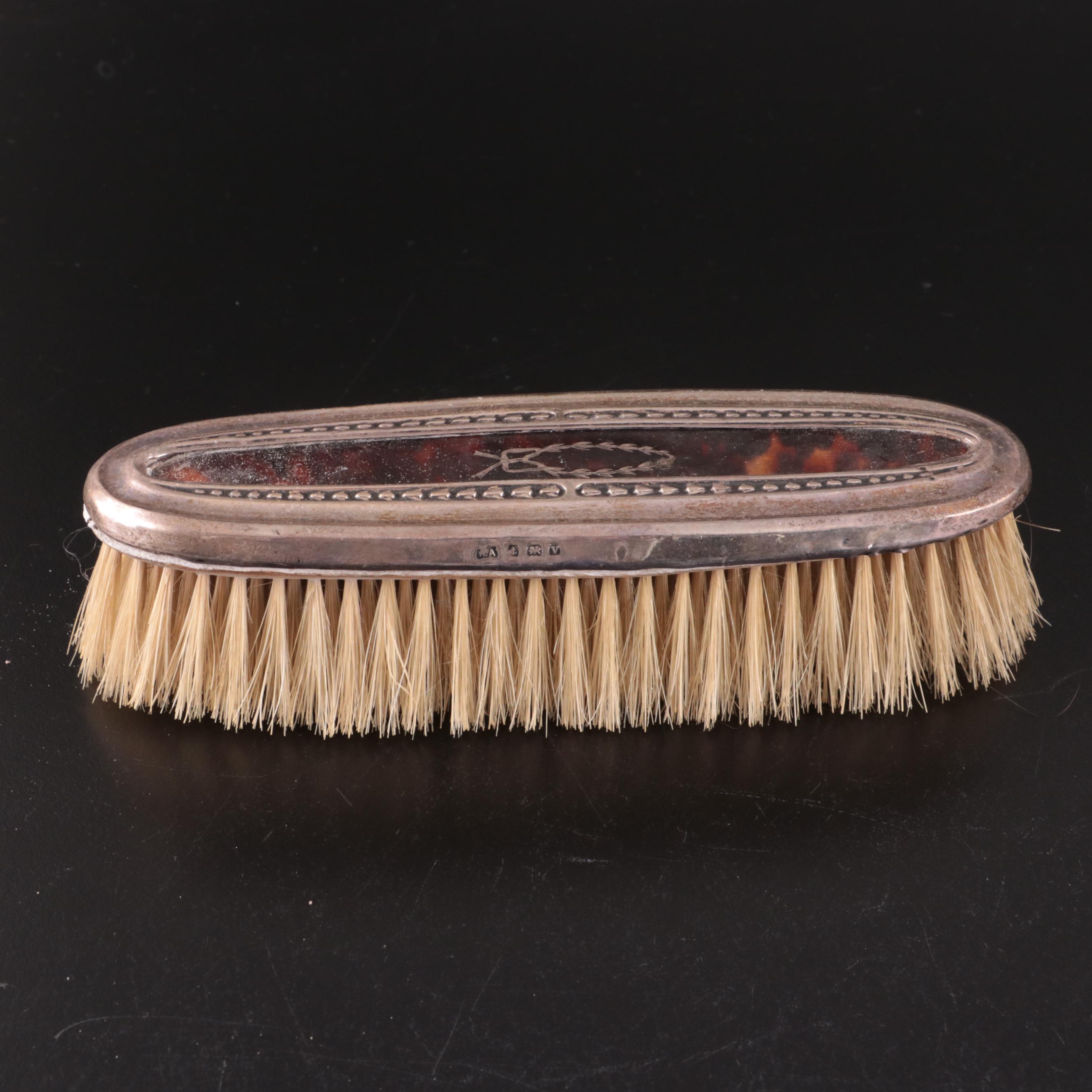 Sterling and Tortoise Shell Vanity Brush Sets, Early 20th C