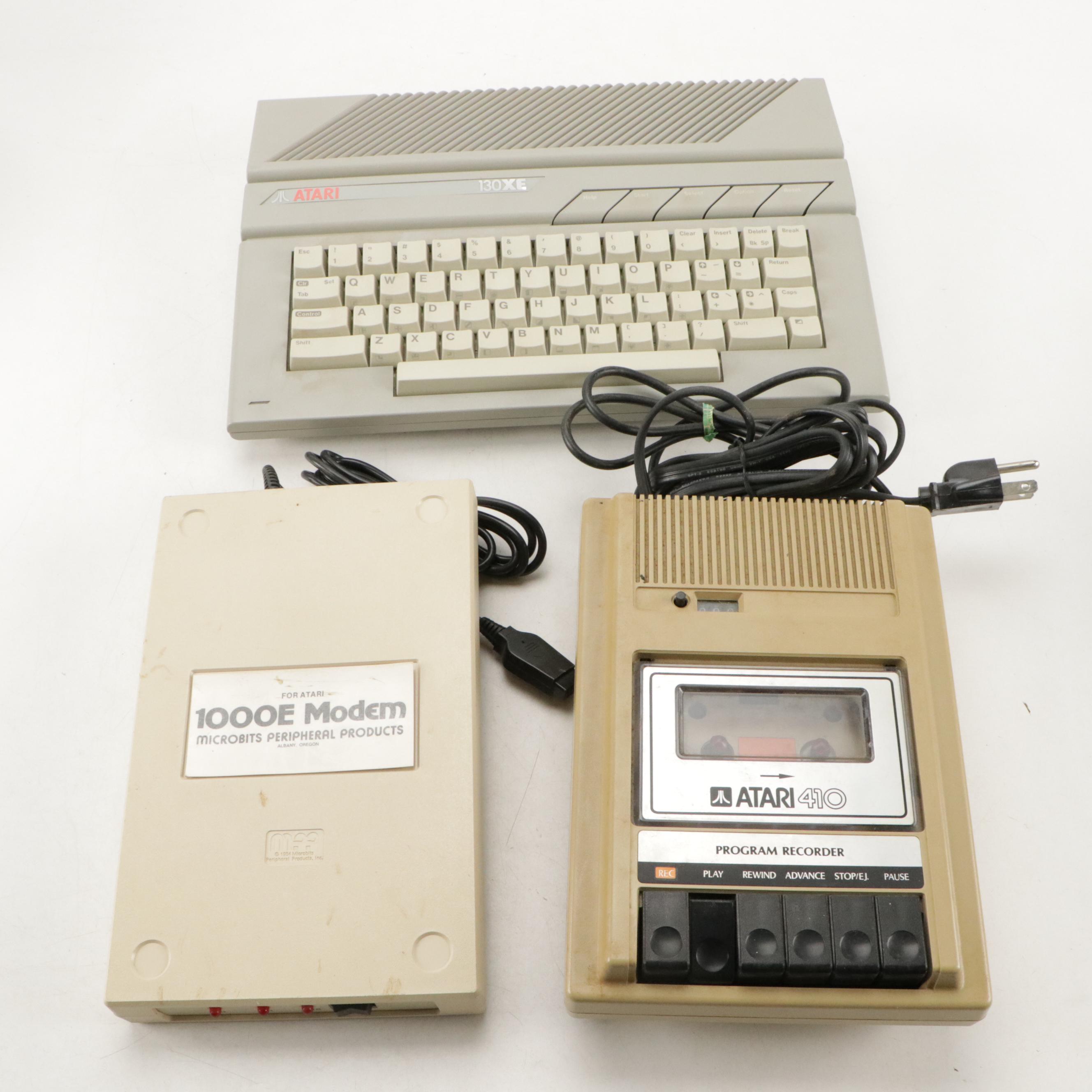 Atari Model 410 Programmer, 1000E Modem with Games and More