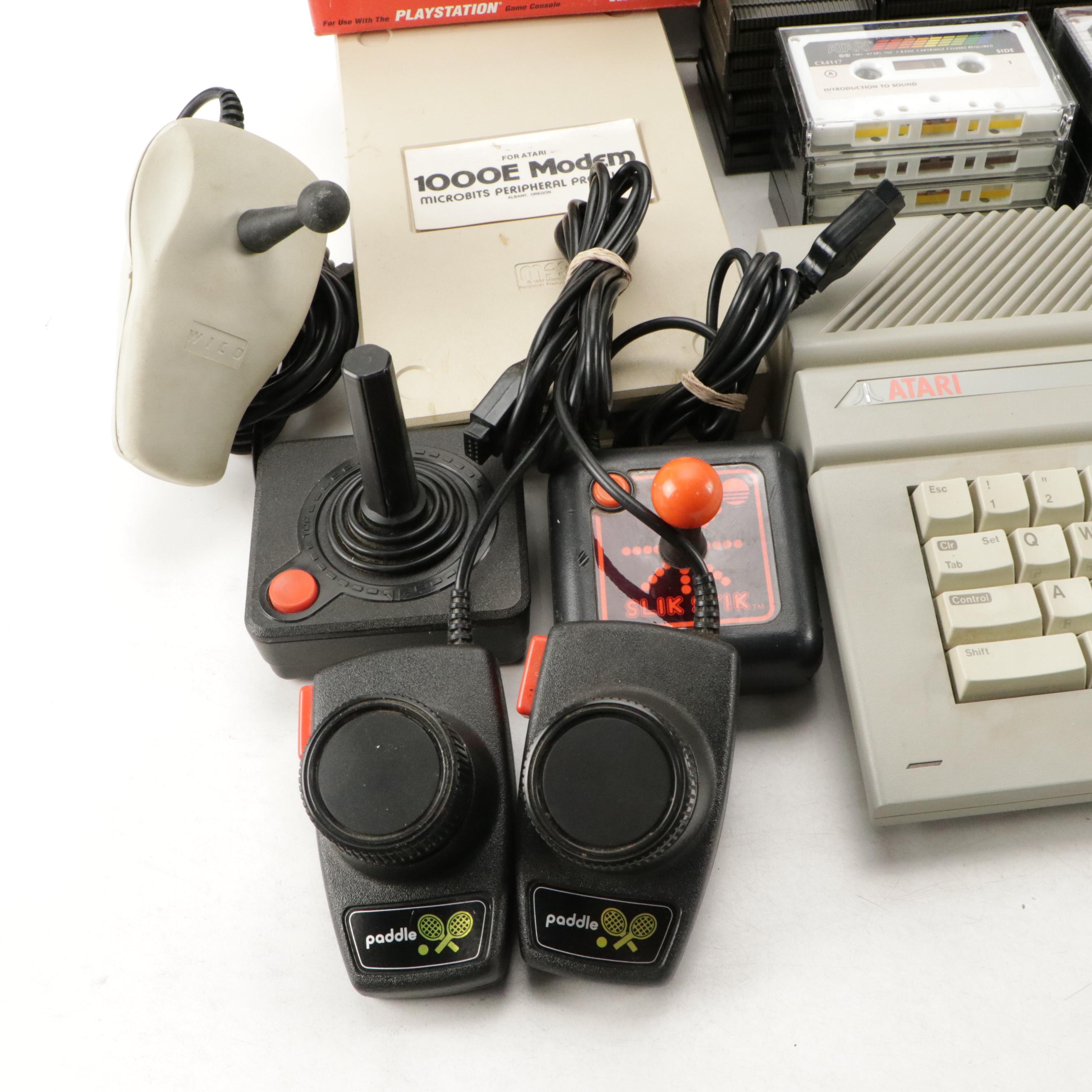 Atari Model 410 Programmer, 1000E Modem with Games and More