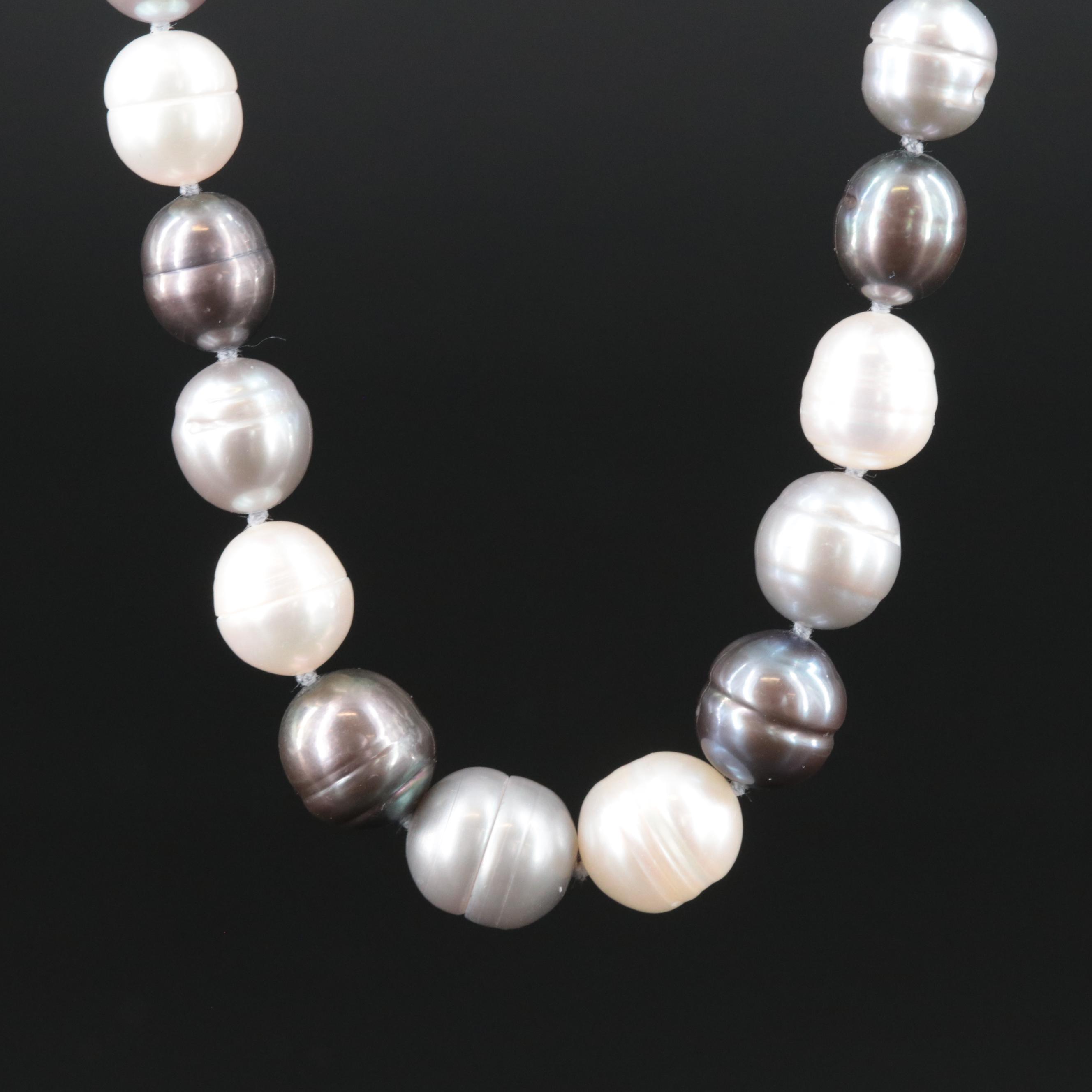 Graduated Pearl Necklace with Sterling Clasp