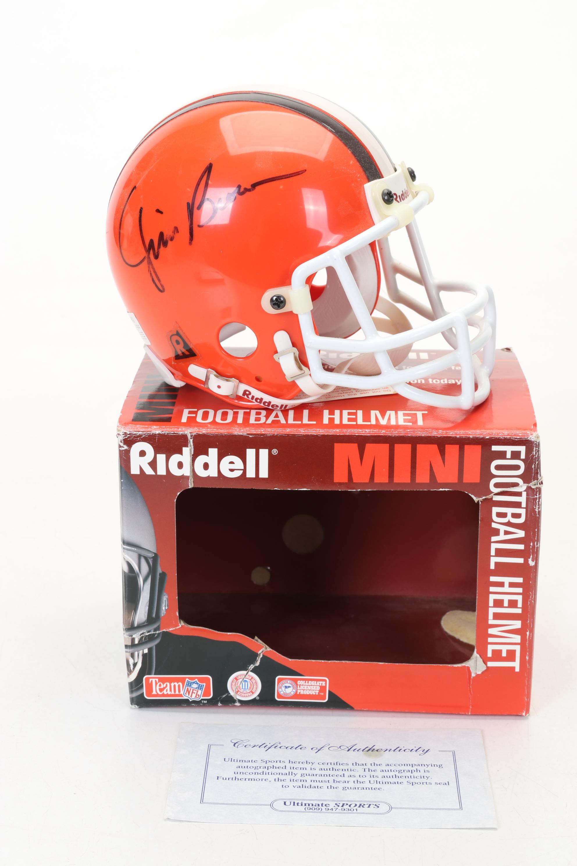 Jim Brown Signed Cleveland Browns Riddell Mini Helmet