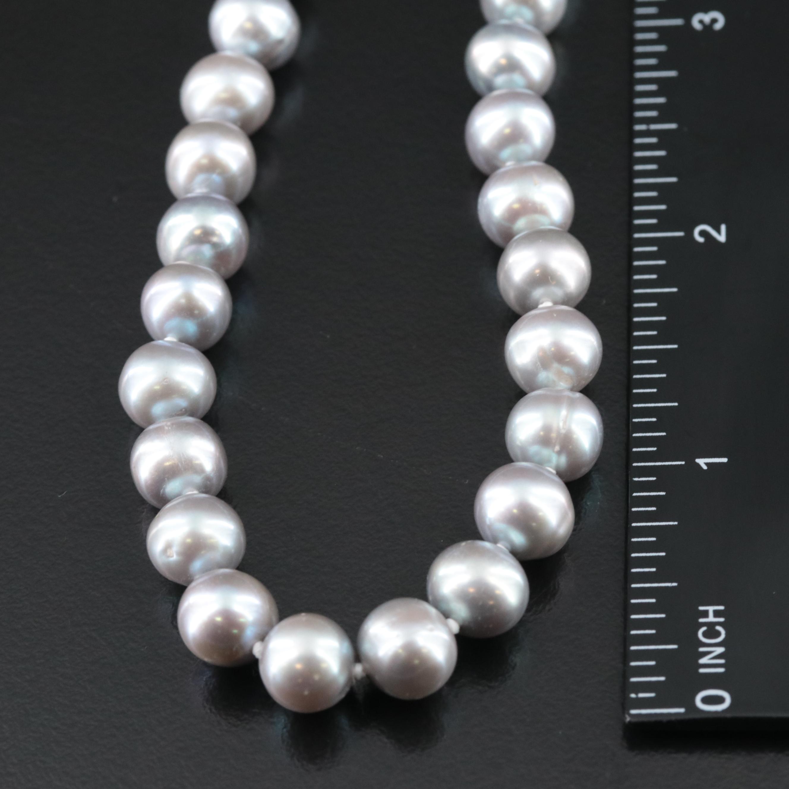Pearl Necklace with Sterling Clasp