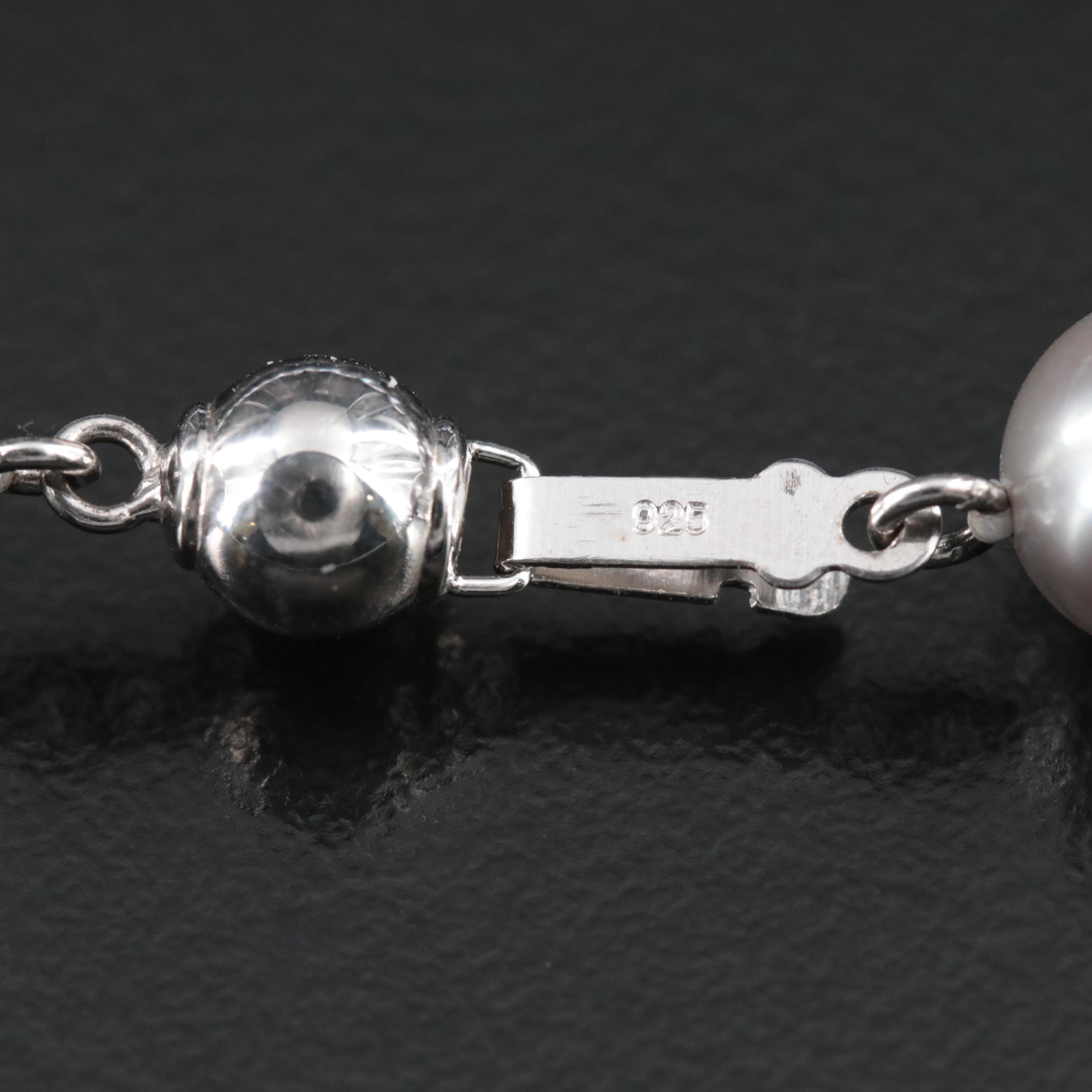 Pearl Necklace with Sterling Clasp