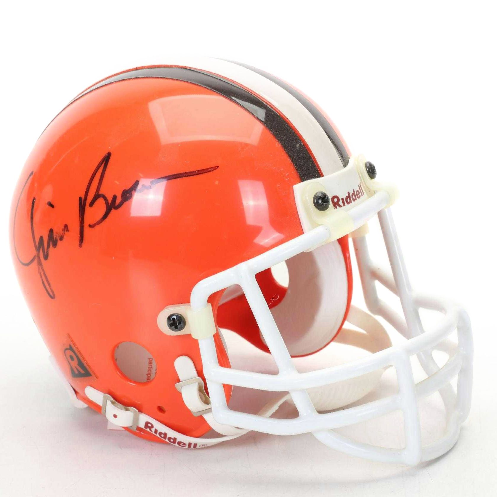 Jim Brown Signed Cleveland Browns Riddell Mini Helmet