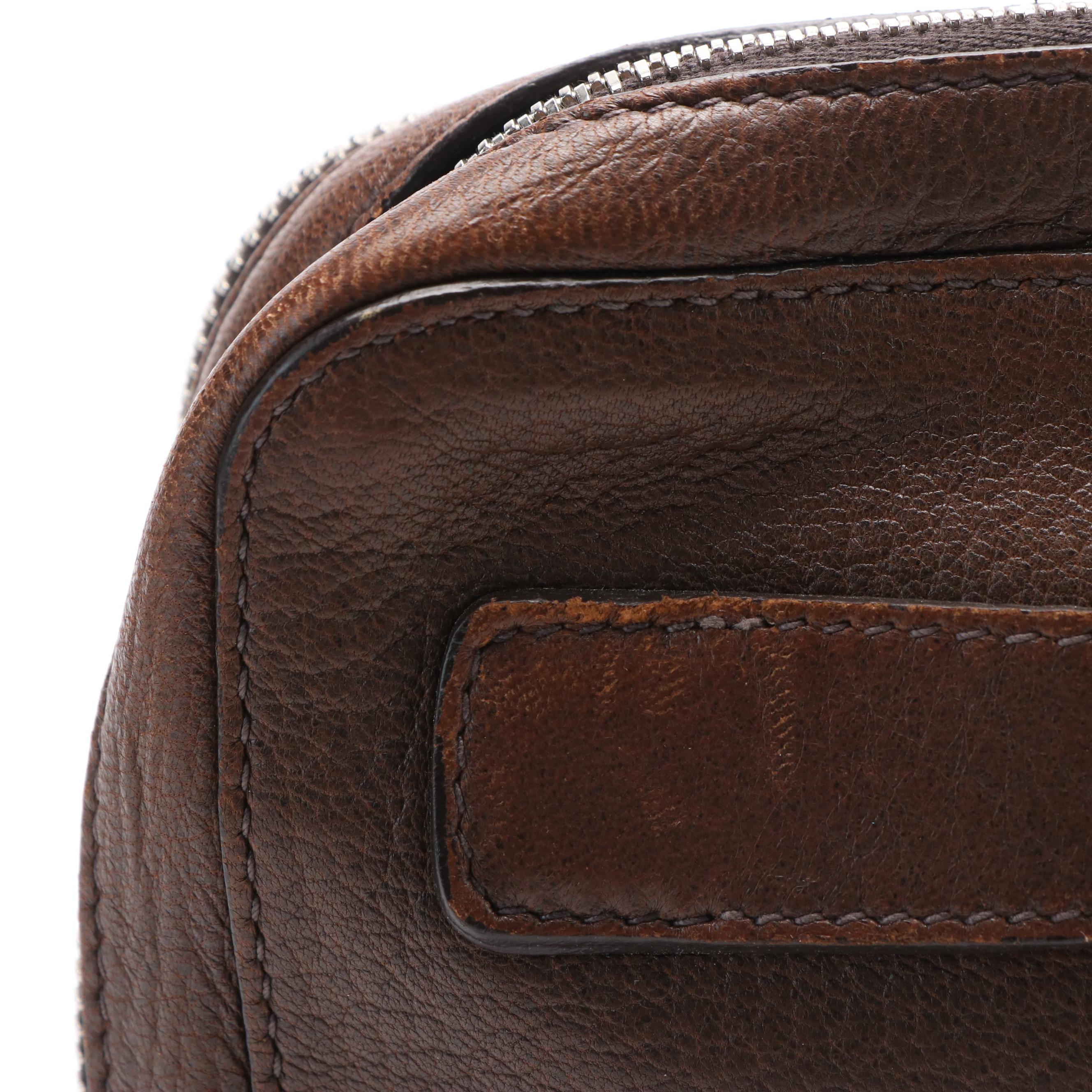 Prada Clutch Bag in Brown Leather