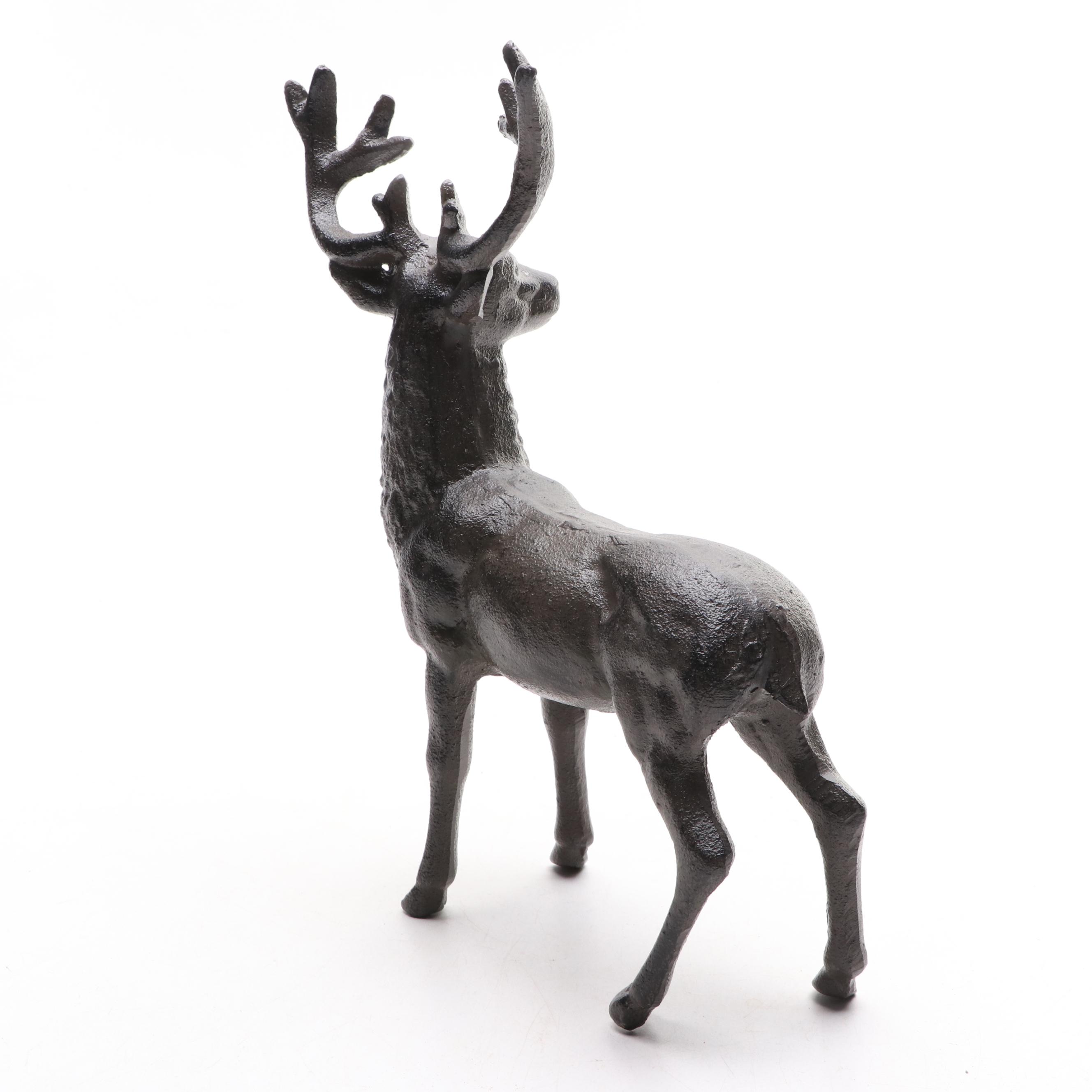 Cast Metal Reindeer Figure