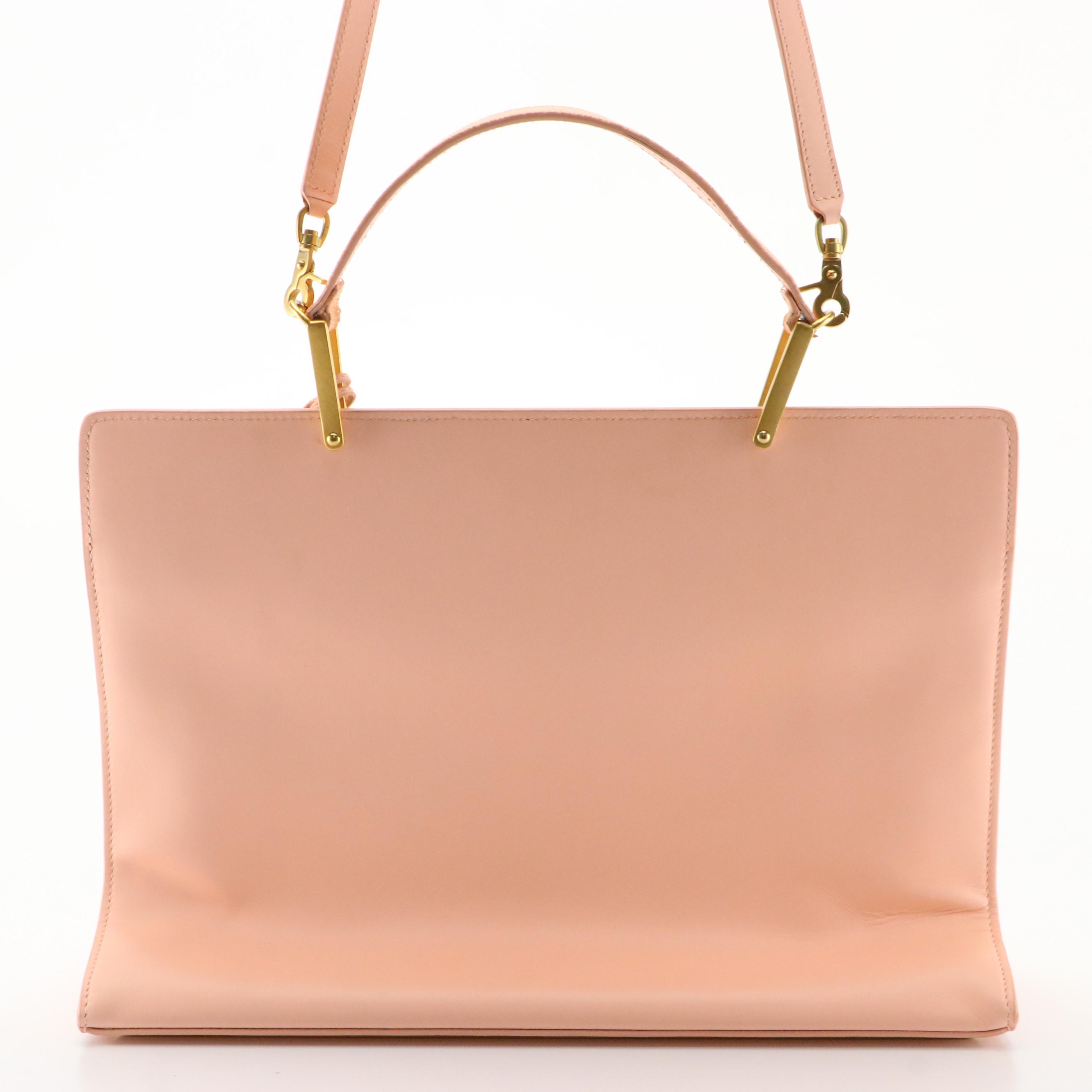 Balenciaga Le Dix Cartable Bag in Smooth Calfskin Leather with Stingray Trim